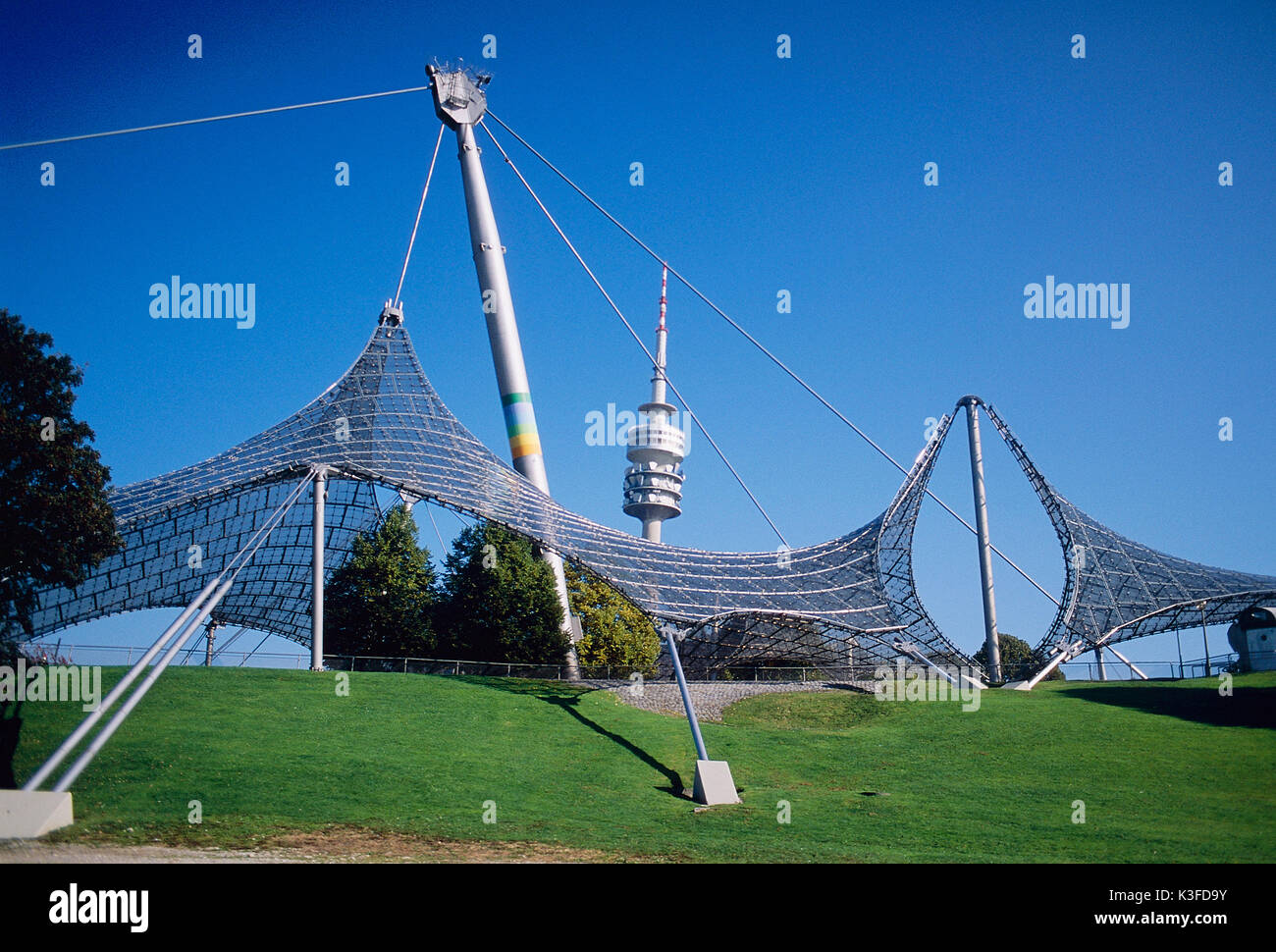 Olympic centre and television tower, Munich Stock Photo