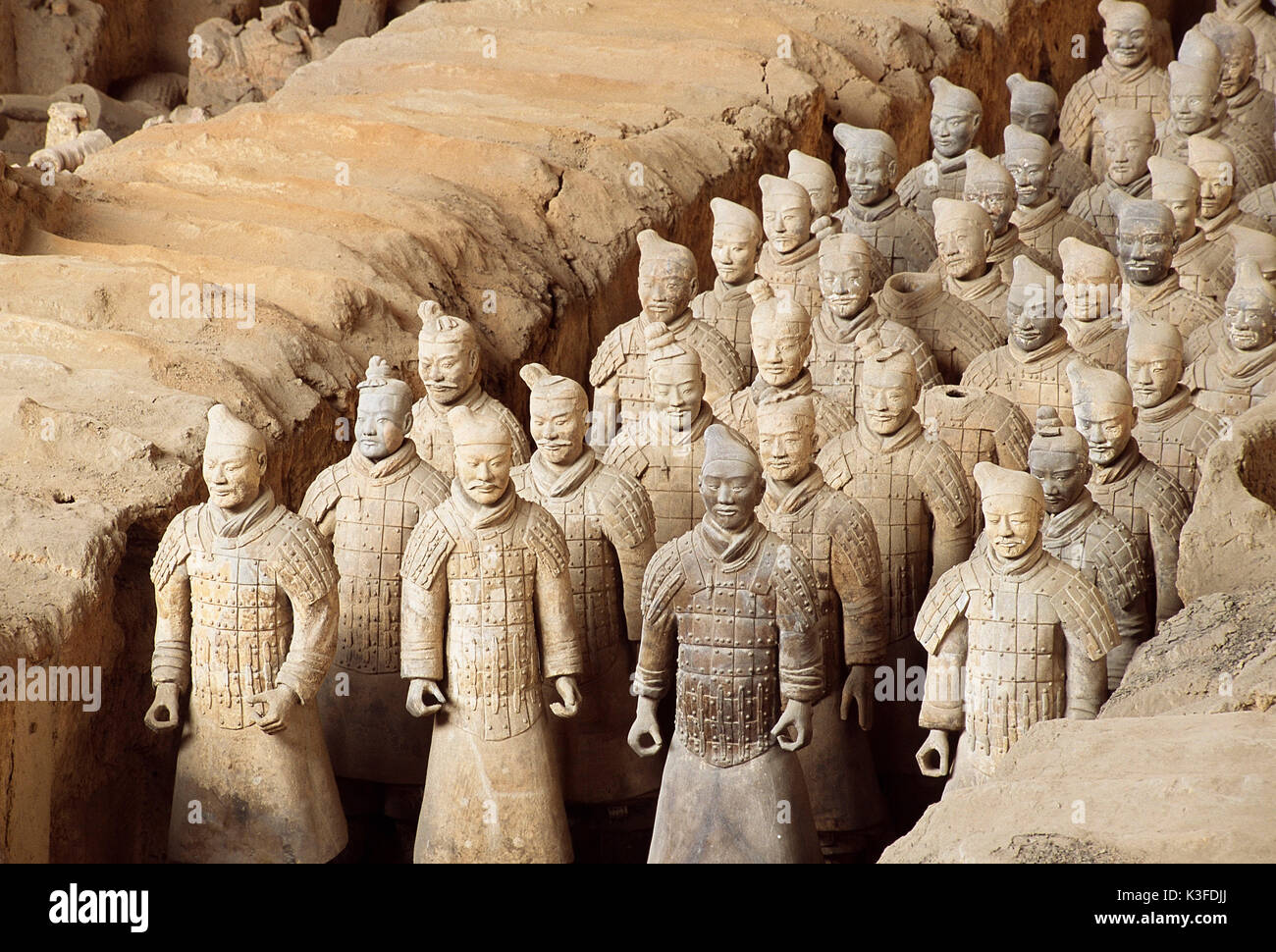 Xi An Armee Terrakottafiguren of the emperor's Qin Shi Huangdi, Sian Hsian province of Shaanxi, China Stock Photo