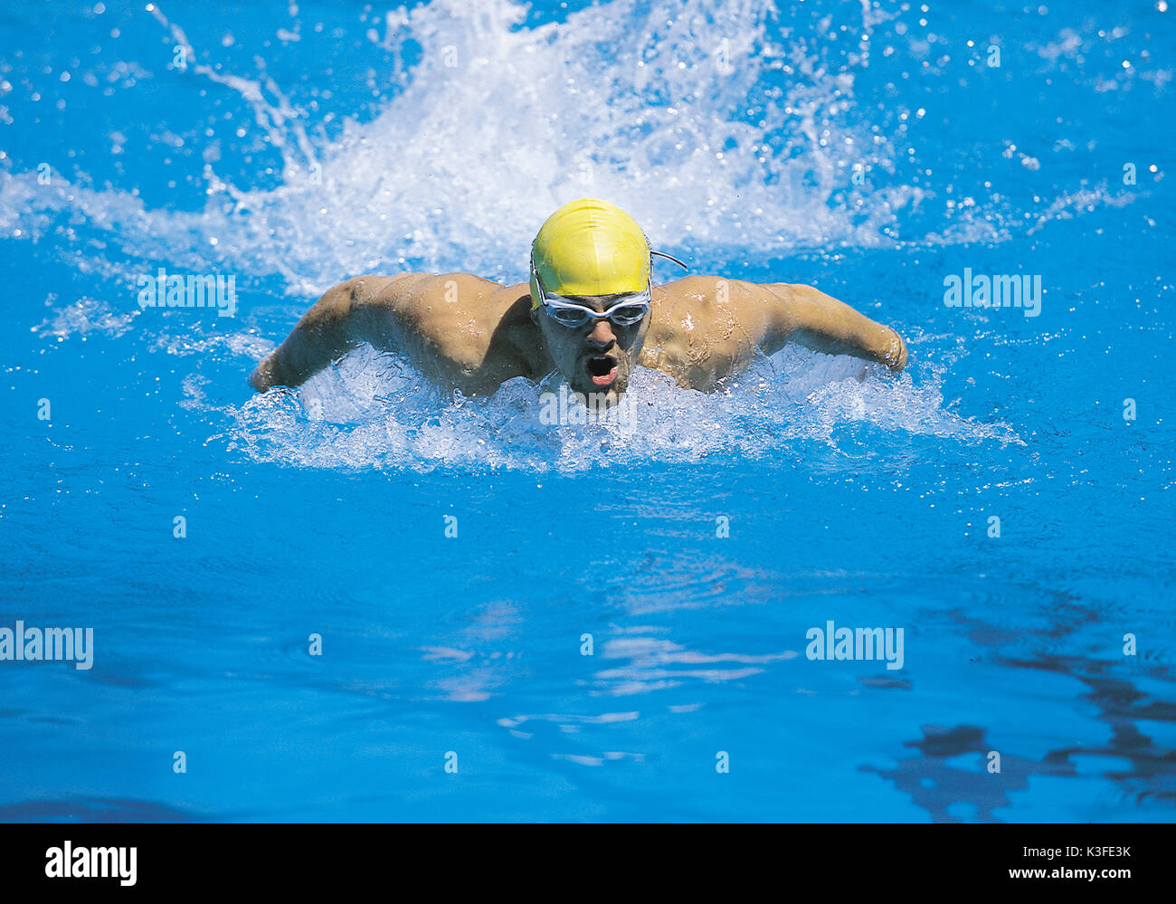 swimmer in the sports pool Stock Photo