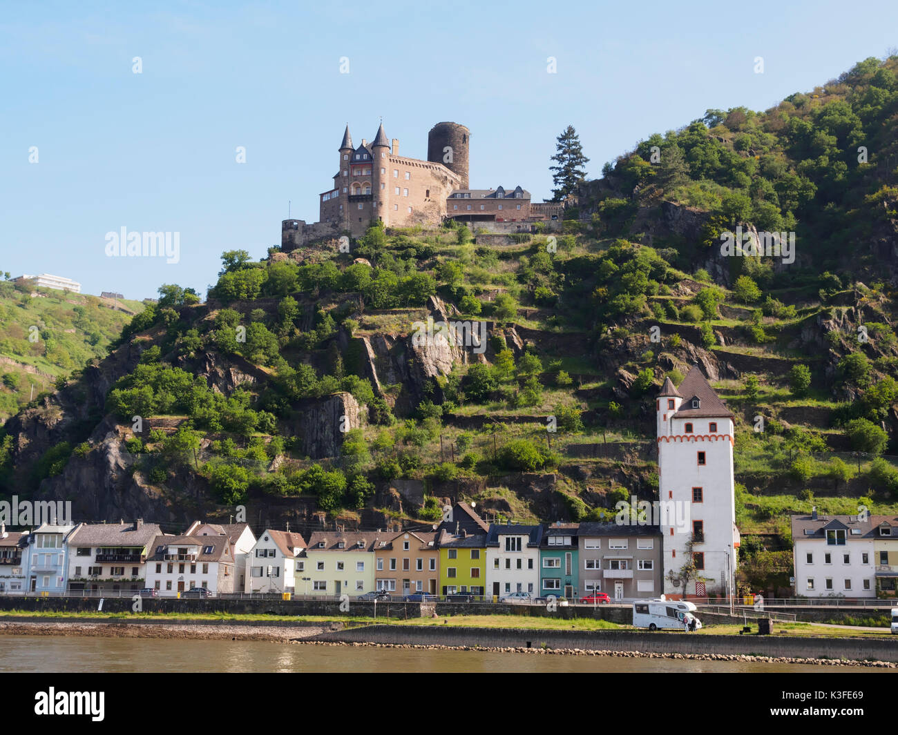 Katz Castle, St Goarshausen, Germany Stock Photo