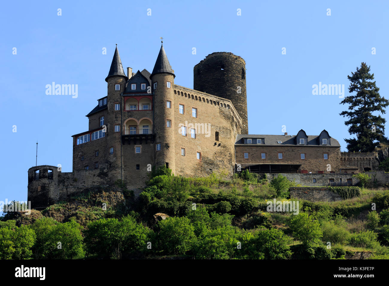 Katz Castle, St Goarshausen, Germany Stock Photo