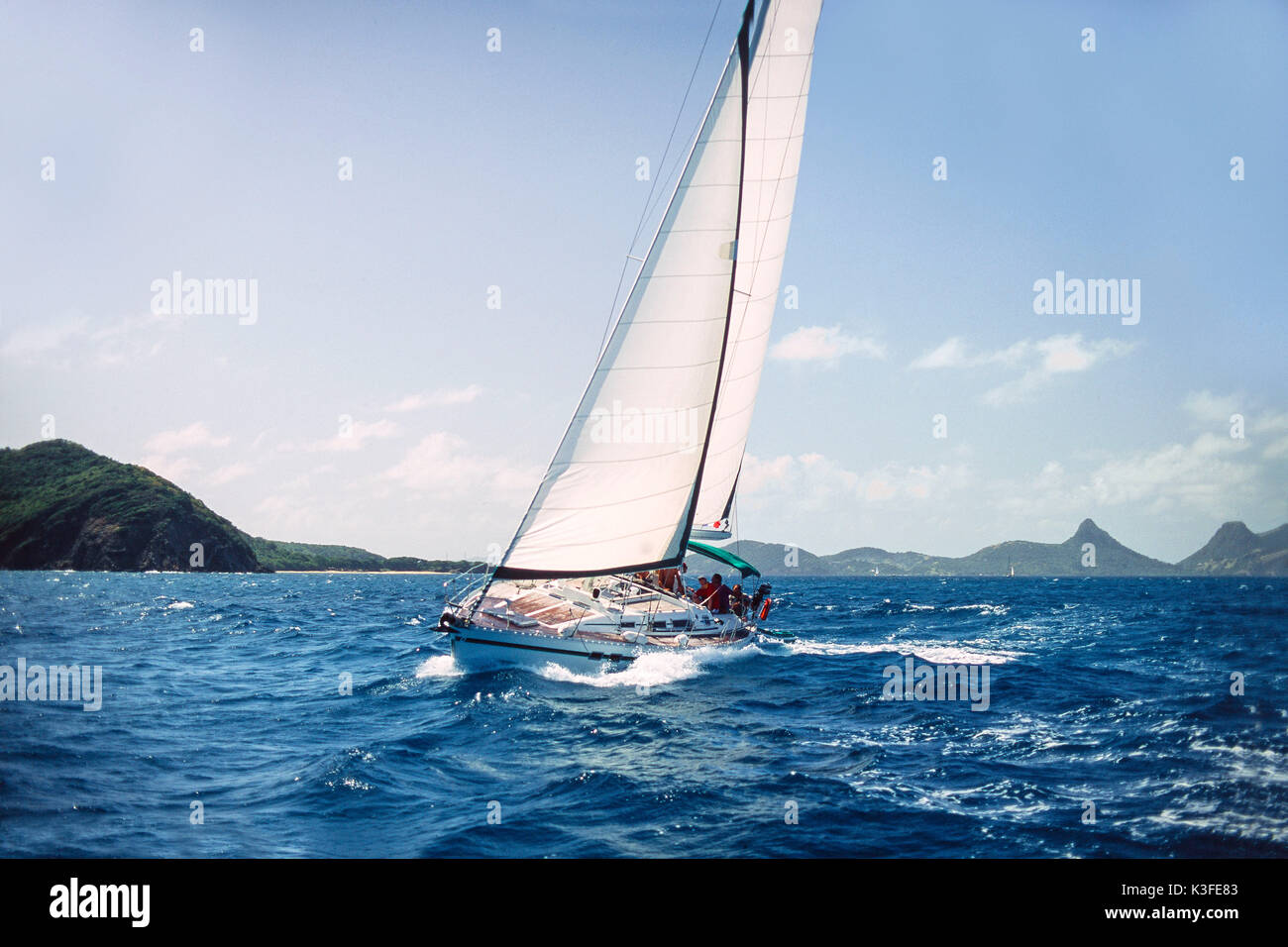 Sailboats on the British Virgin islands Stock Photo