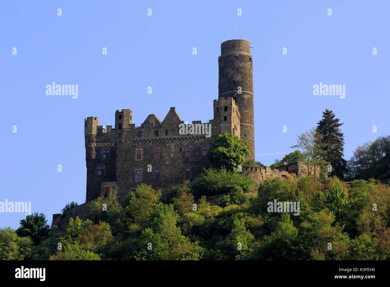 Mouse Castle, Wellmich, Germany Stock Photo