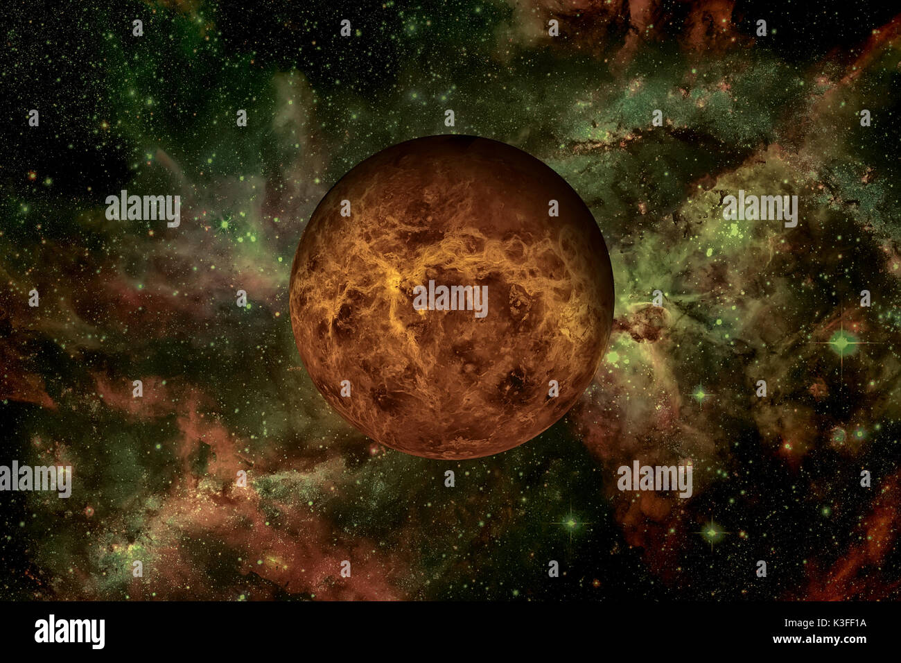 Solar System Venus. It is the second from the Sun. It is a