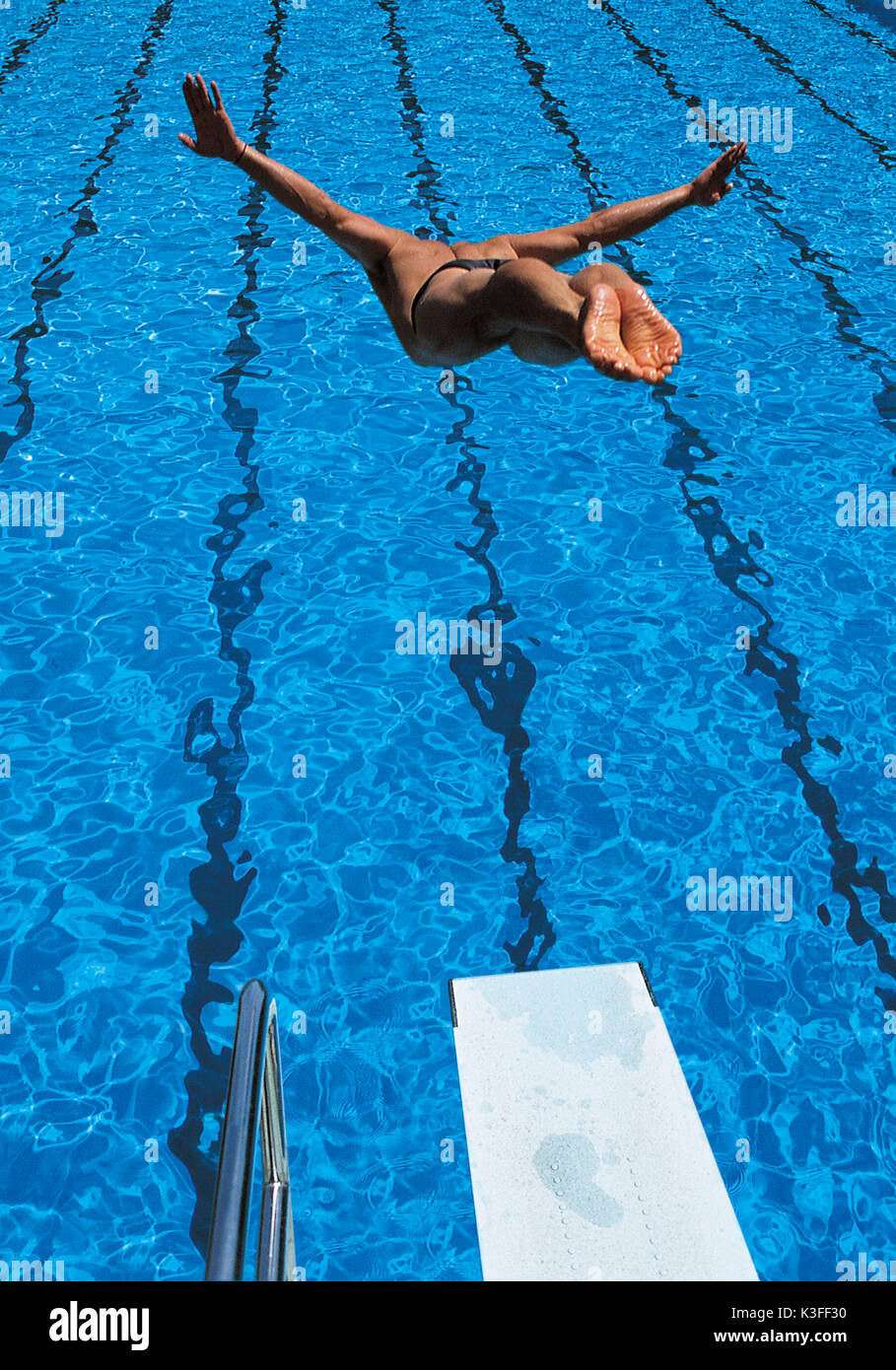 Springboard pool hi-res stock photography and images - Alamy
