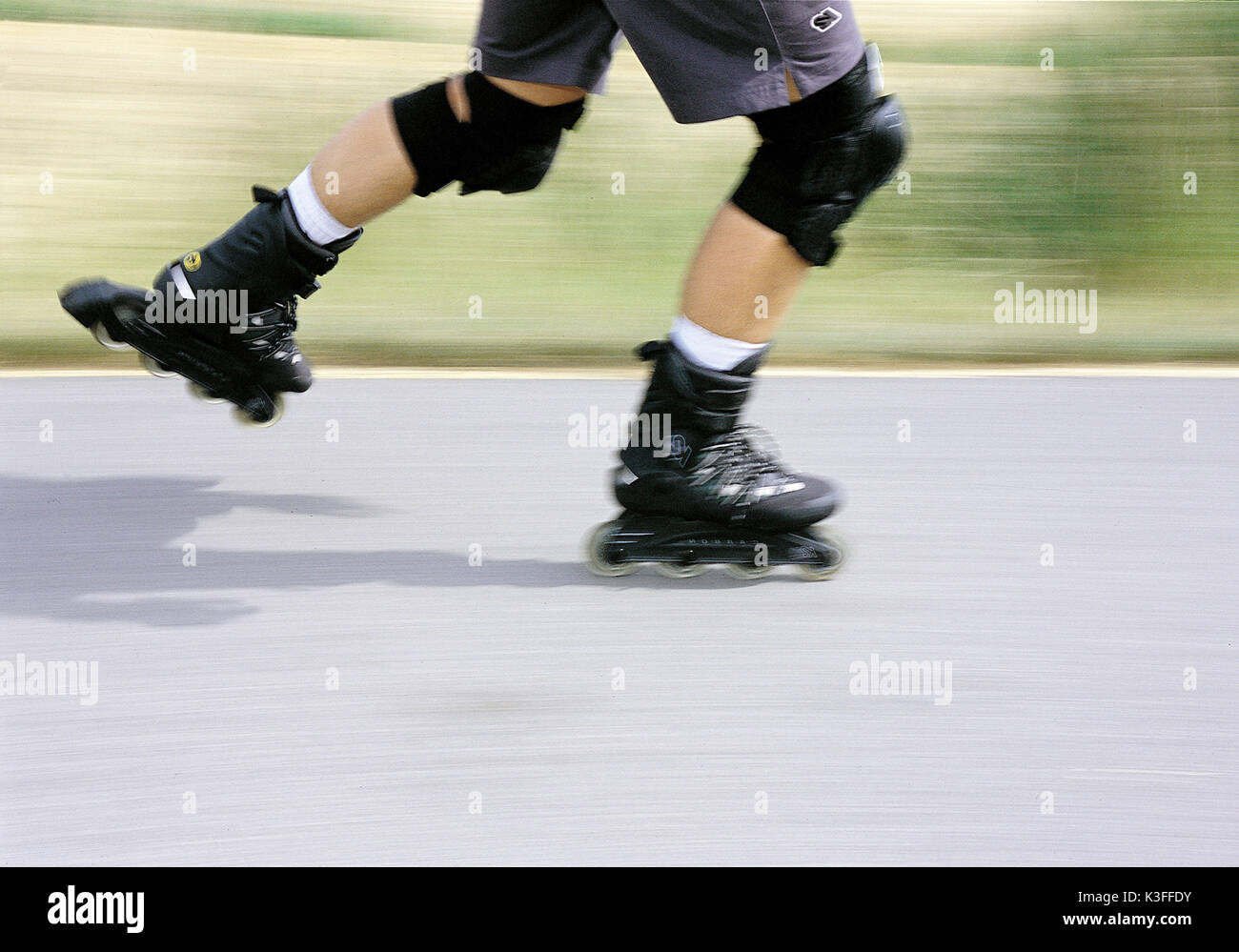 Inlineskates in motion Stock Photo