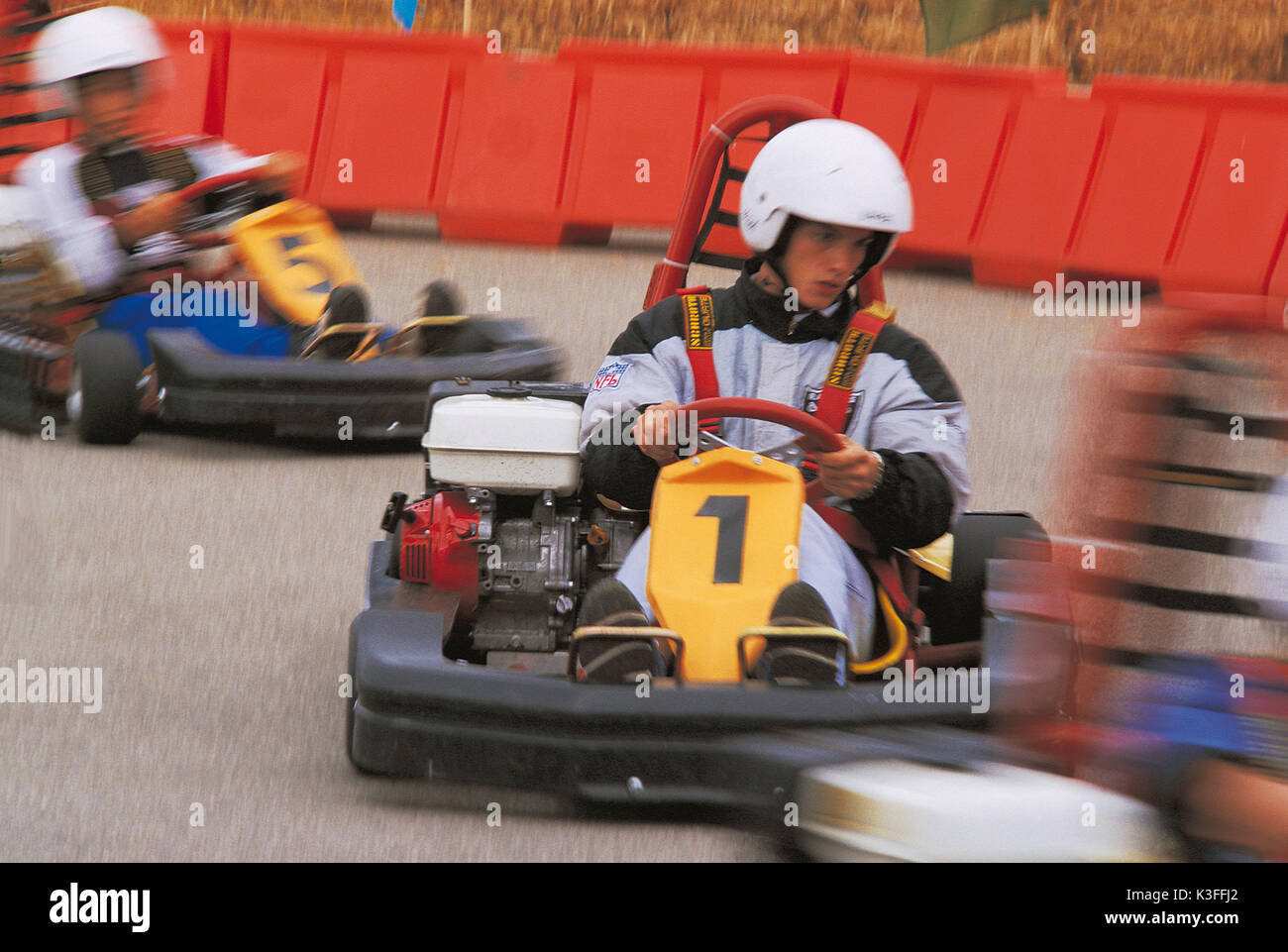 kart racing Stock Photo