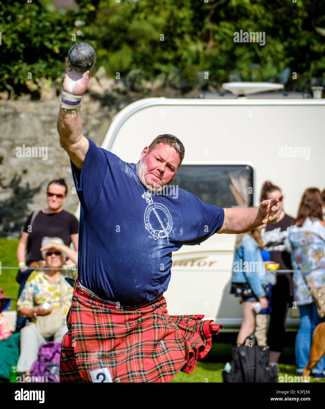 Peebles, Scotland UK 2nd September 2017. Peebles Highland Games, the biggest 'highland' games in the Scottish Borders took place in Peebles on Septemb Stock Photo