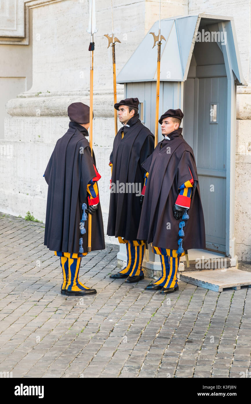 swiss guards, st. peter´s basilica Stock Photo