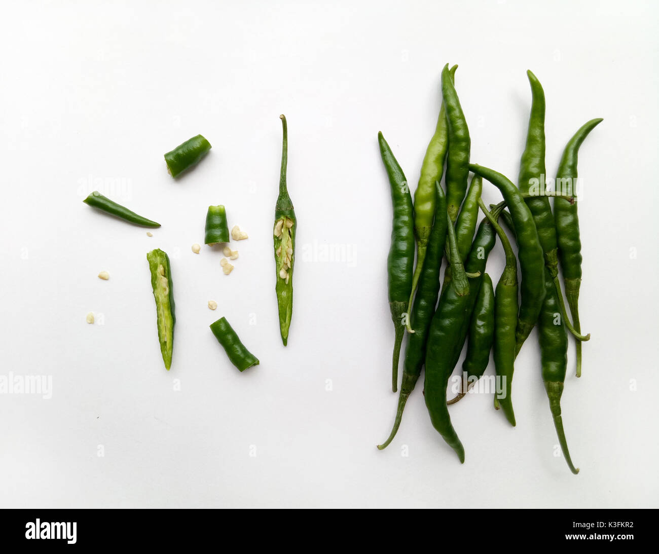 Green Chili pepper hot and spicy food ingredient Stock Photo Alamy