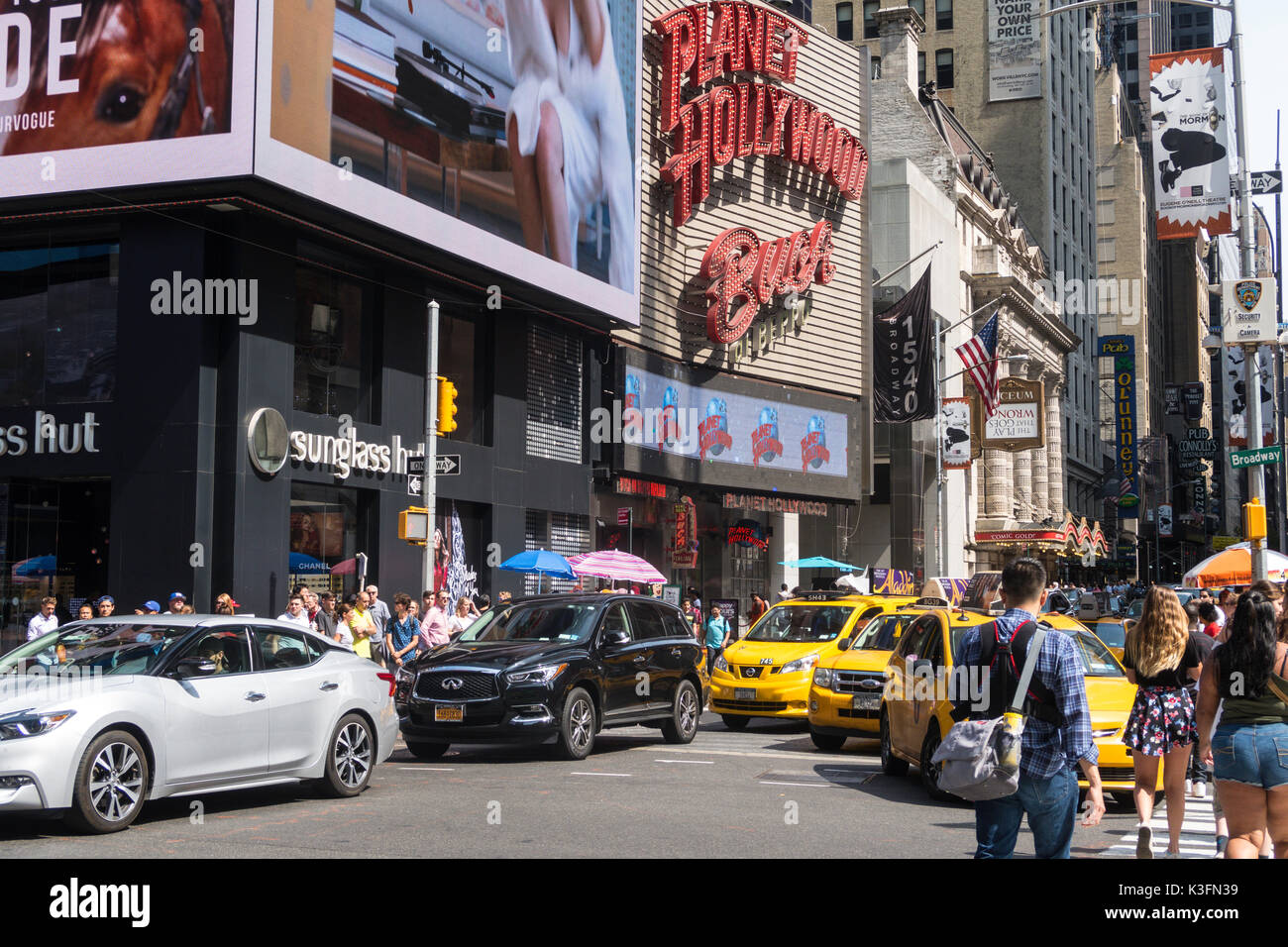 Planet Hollywood Buca di Beppo Italian Restaurant, Times Square, NYC Stock Photo