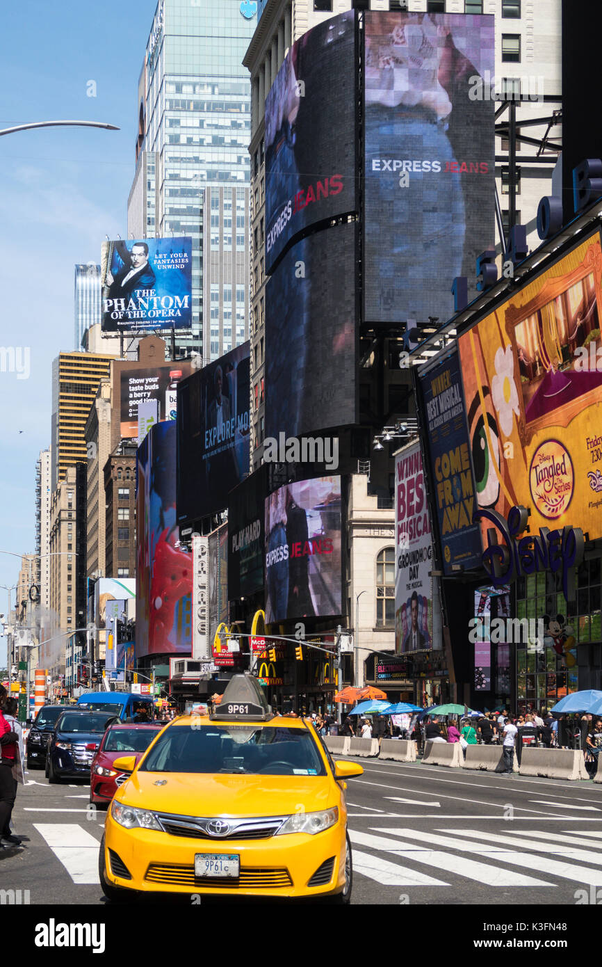 Times Square Street Scene, NYC, USA Stock Photo