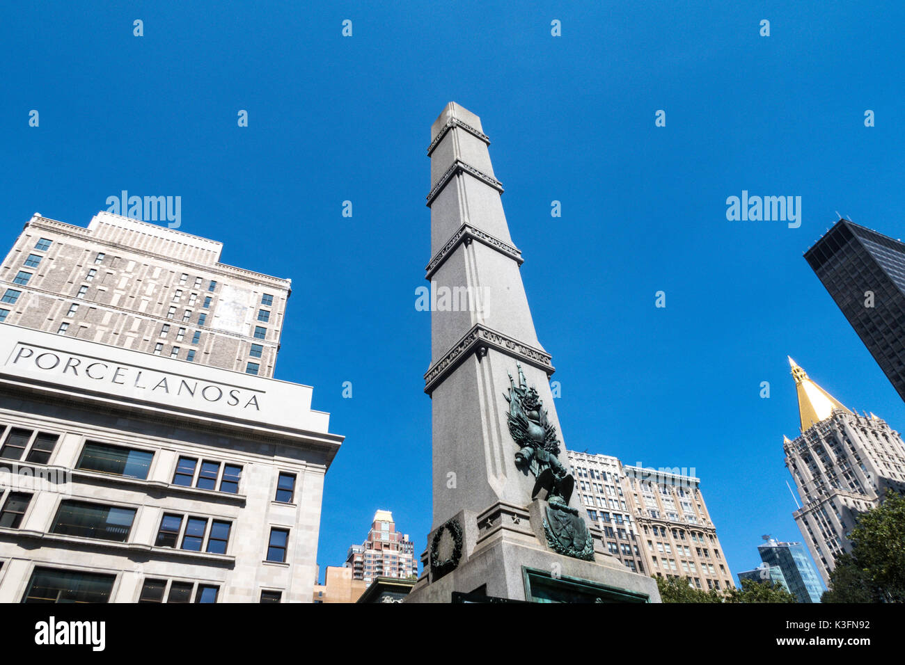 General Worth monument, Fifth Avenue and 25th Street, NYC Stock Photo