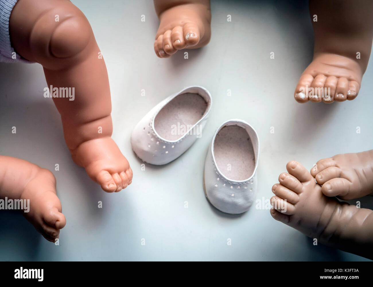 Small Doll Shoes Stock Photo
