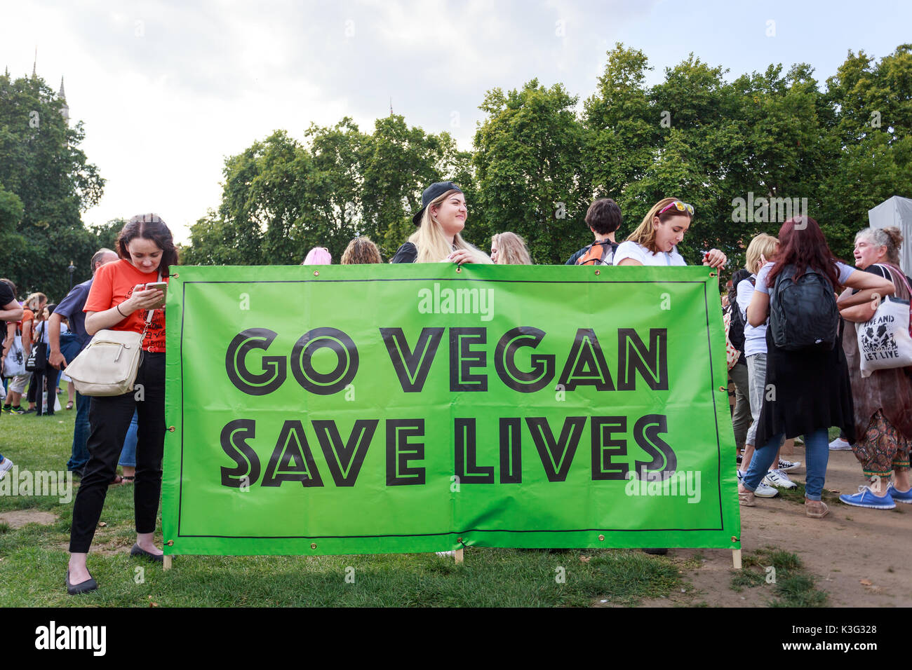 Animal Rights March. London UK. 2nd September, 2017. Up to 5 thousand ...