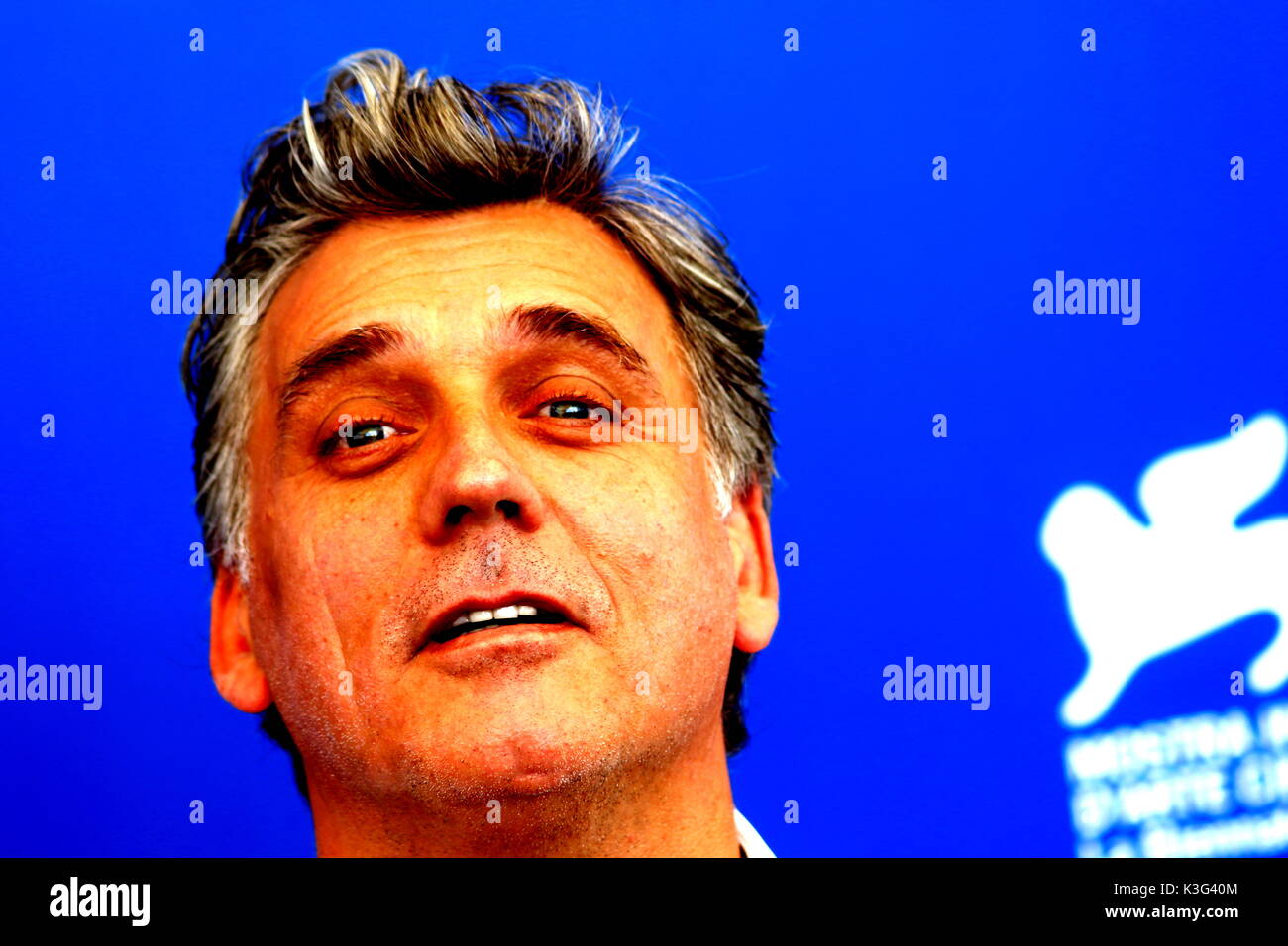 Venice, Italy. 2nd September, 2017. Actor Lior Ashkenazi poses during the 'Foxtrot' photocall of the movie during the 74th Venice International Film Festival at Lido of Venice on 2nd September, 2017. Credit: Andrea Spinelli/Alamy Live News Stock Photo