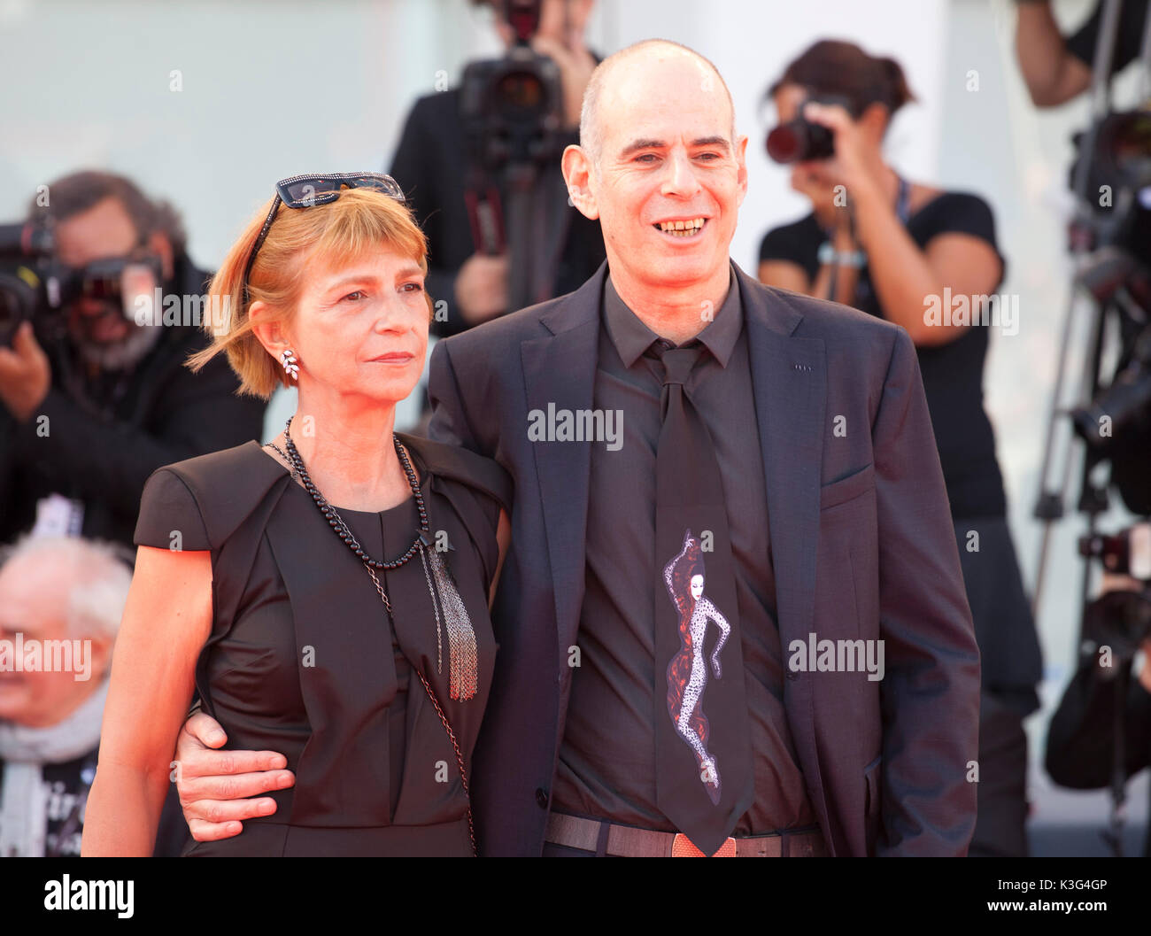 Venice, Italy. 02nd Sep, 2017. Laura Maoz and Samuel Maoz at the premiere of the film Foxtrot at the 74th Venice Film Festival, Sala Grande on Saturday 2 September 2017, Venice Lido, Italy. Credit: Doreen Kennedy/Alamy Live News Stock Photo