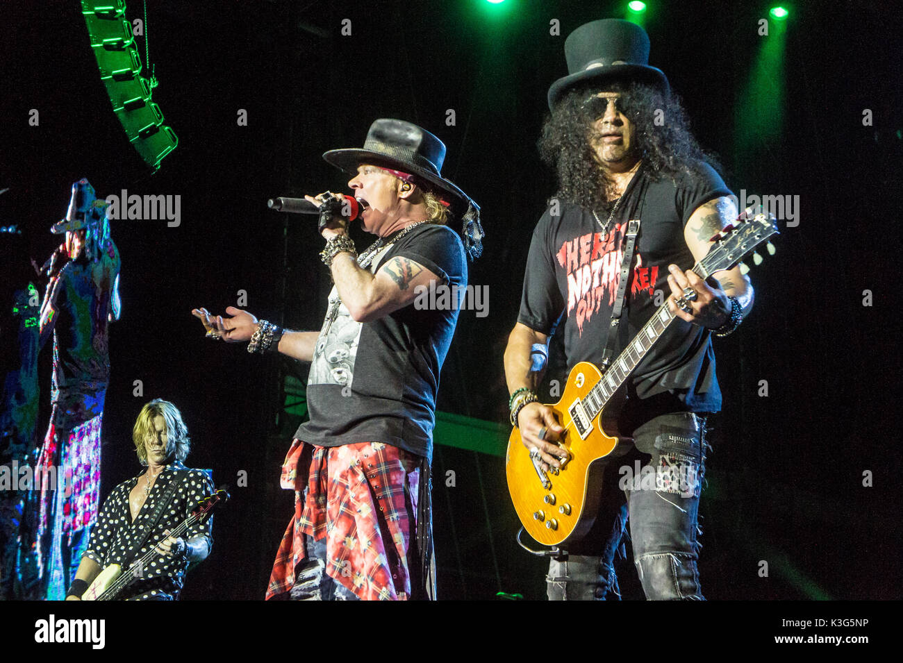 Vancouver, CANADA. 1st Sep, 2017. American rock band Guns N' Roses  performing during their 'Not In This Lifetime' tour at BC Place Stadium in  Vancouver, BC, CANADA. Credit: Jamie Taylor/Alamy Live News