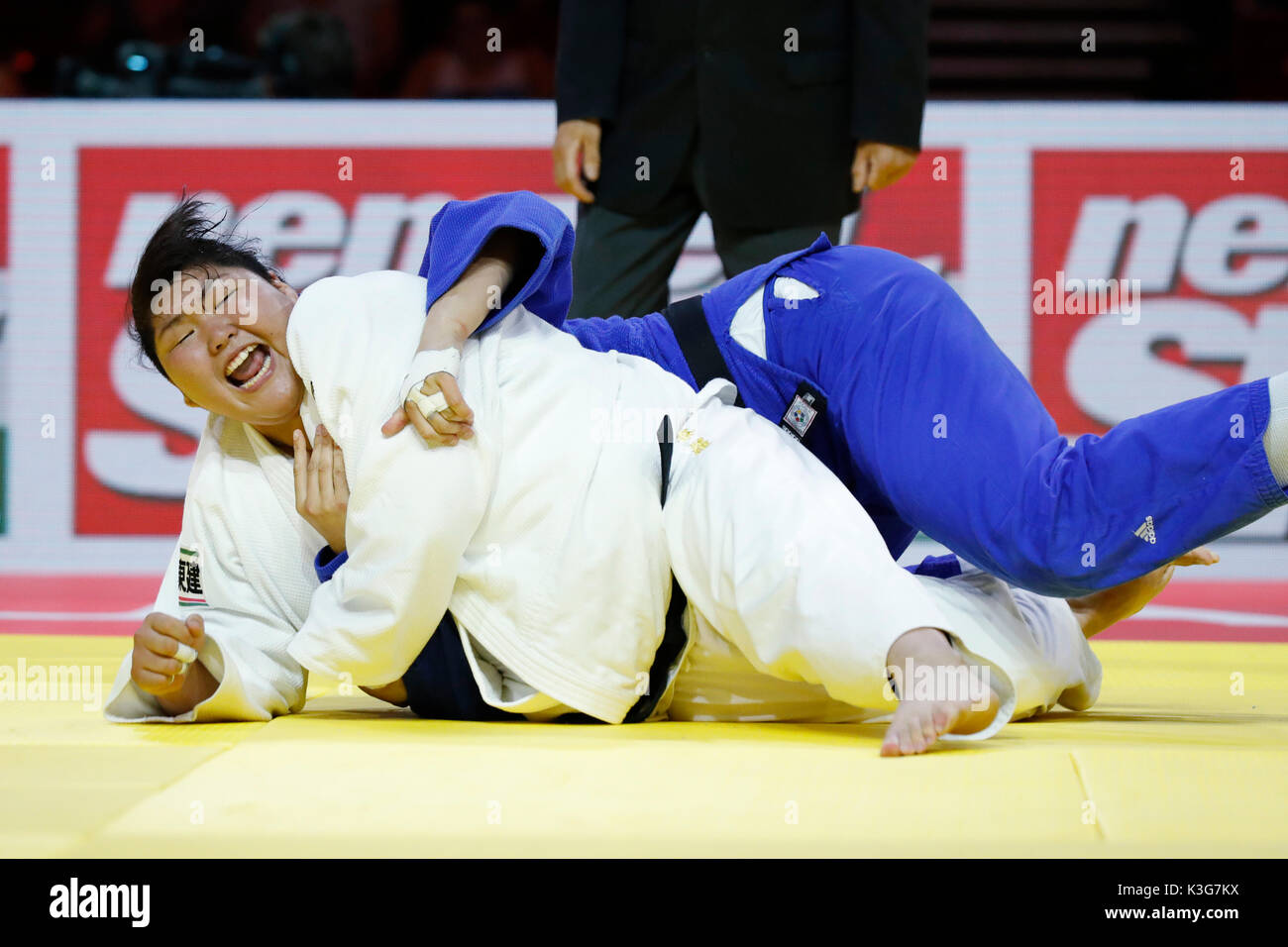 Budapest, Hungary. 2nd Sep, 2017. Sara Asahina (JPN), September 2, 2017 - Judo : SUZUKI World Judo Championships Budapest 2017 Women's  78kg quarterfinal match at Budapest Sport Arena in Budapest, Hungary. Credit: Yusuke Nakanishi/AFLO SPORT/Alamy Live News Stock Photo