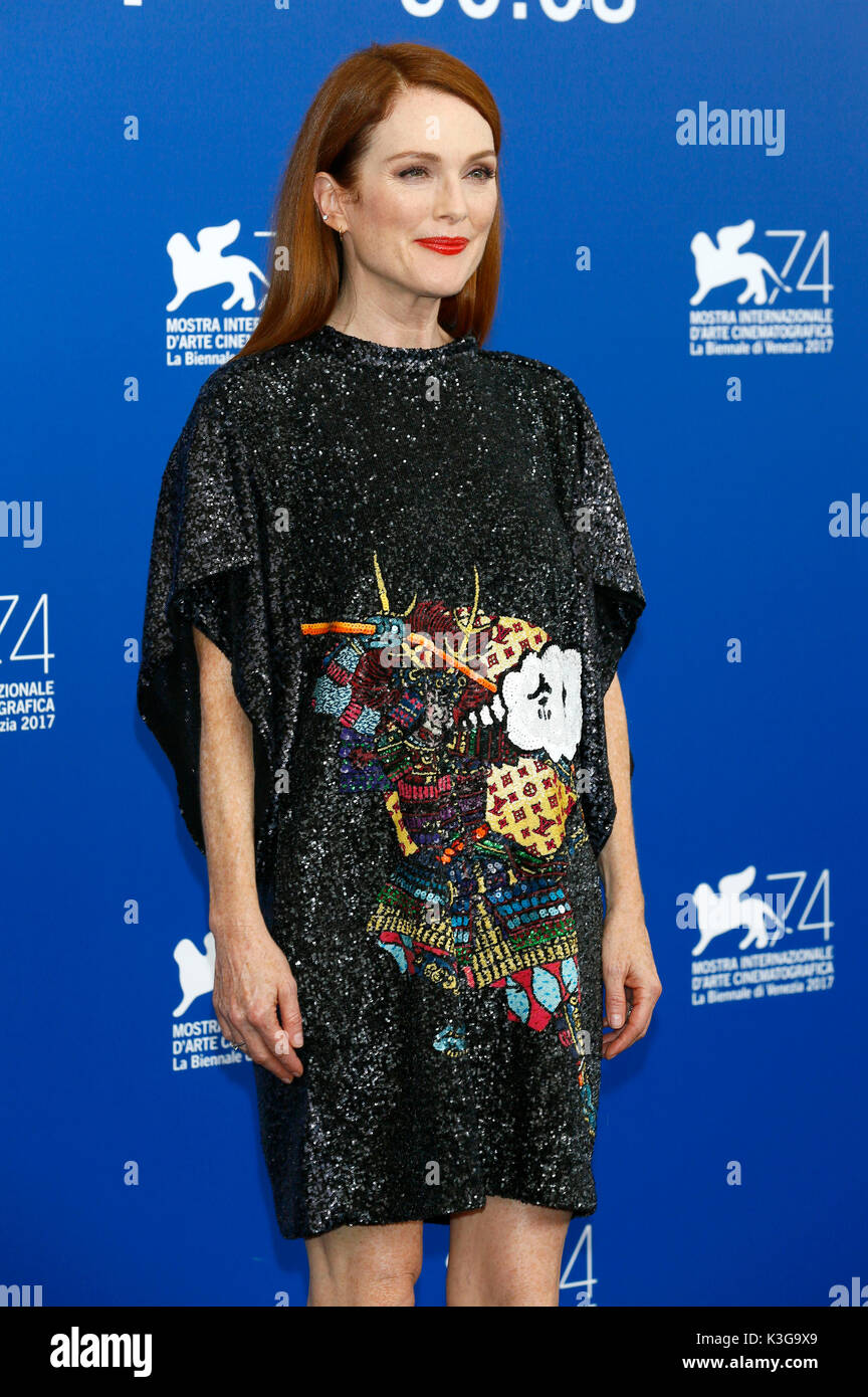 Venice, Italy. 02nd Sep, 2017. Julianne Moore during the 'Suburbicon