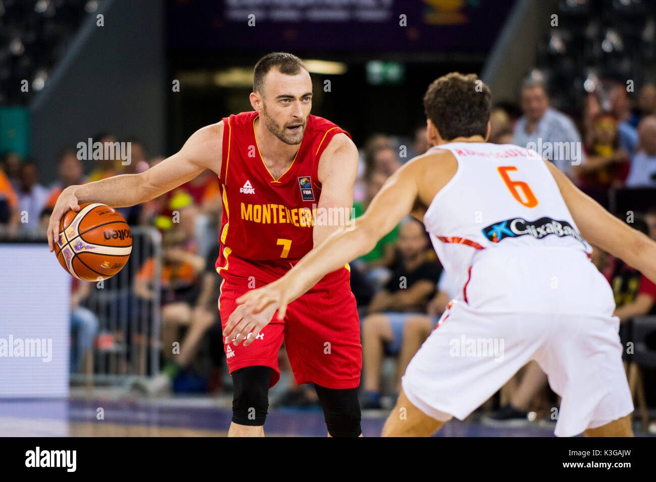 September 1, 2017: Nikola Pavlicevic #7 (MNE) during the FIBA ...