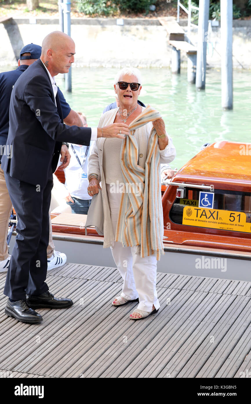 Venice, Italy. 3rd Sep, 2017. Judy Dench is seen during the 74th Venice Film Festival on September 1, 2017 in Venice, Italy. Credit: Graziano Quaglia/Alamy Live News Stock Photo