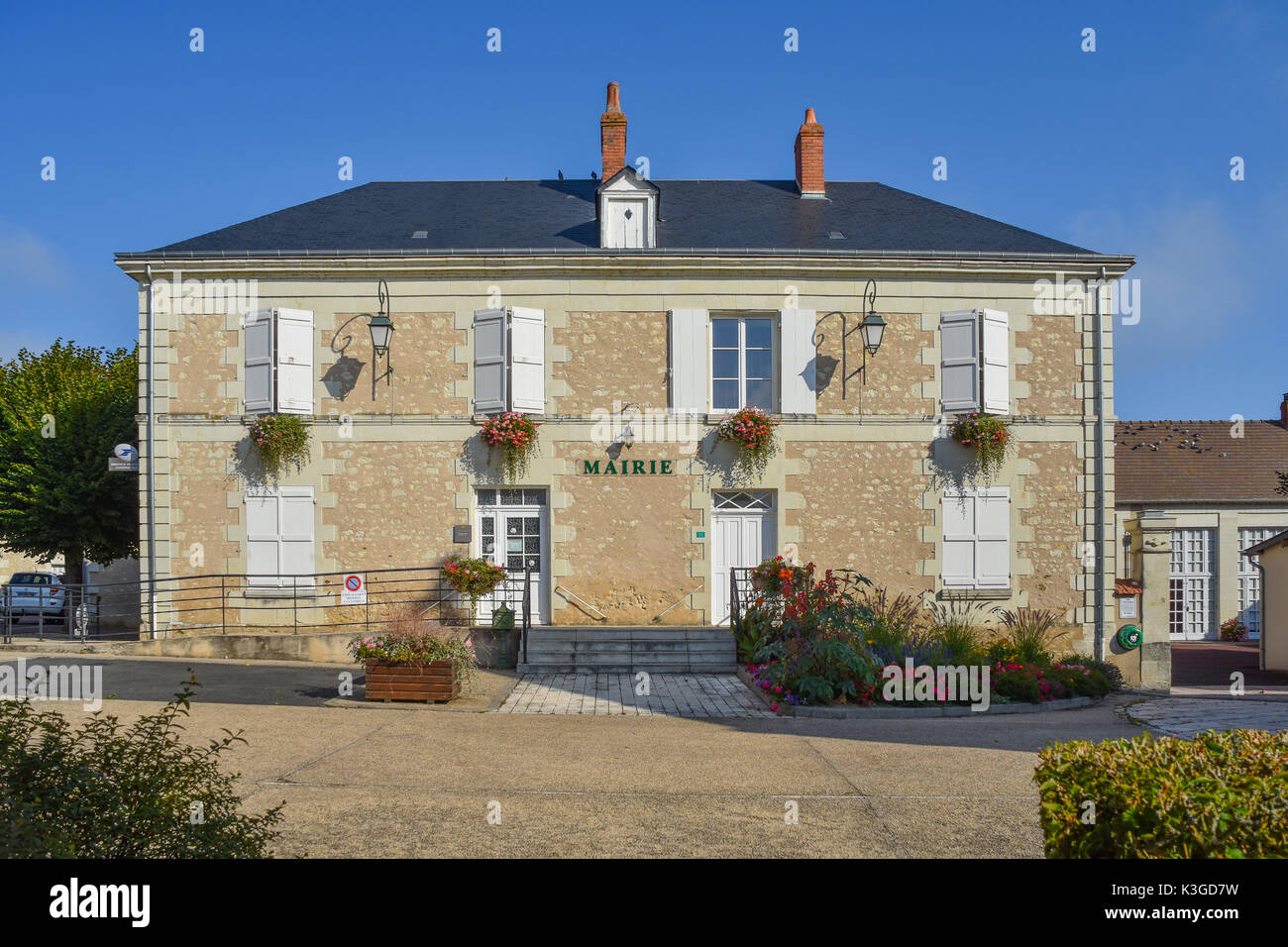Mairie (town hall), Bossay-suClaise, France Stock Photo