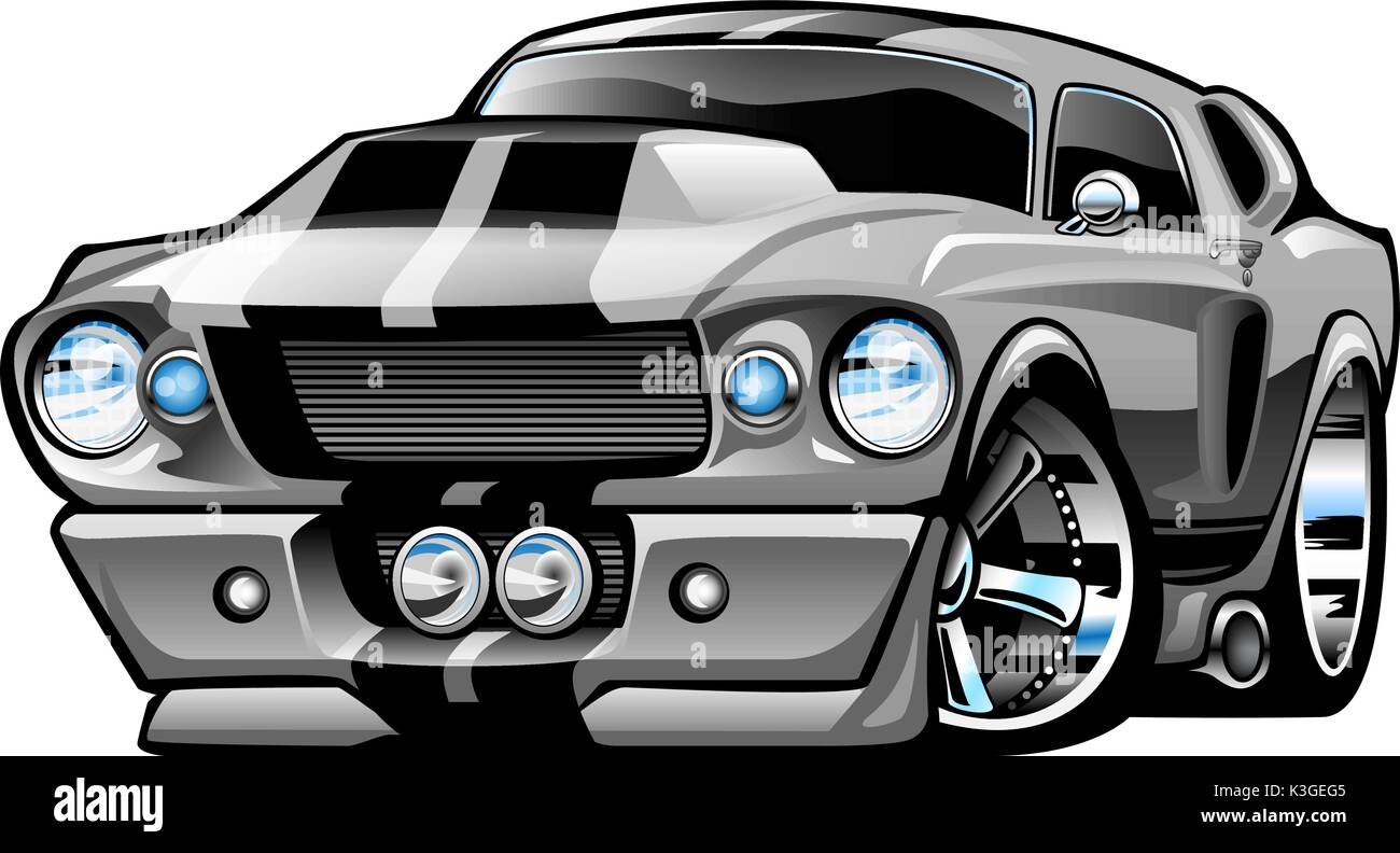 Hot Rod Cartoon Muscle Cars