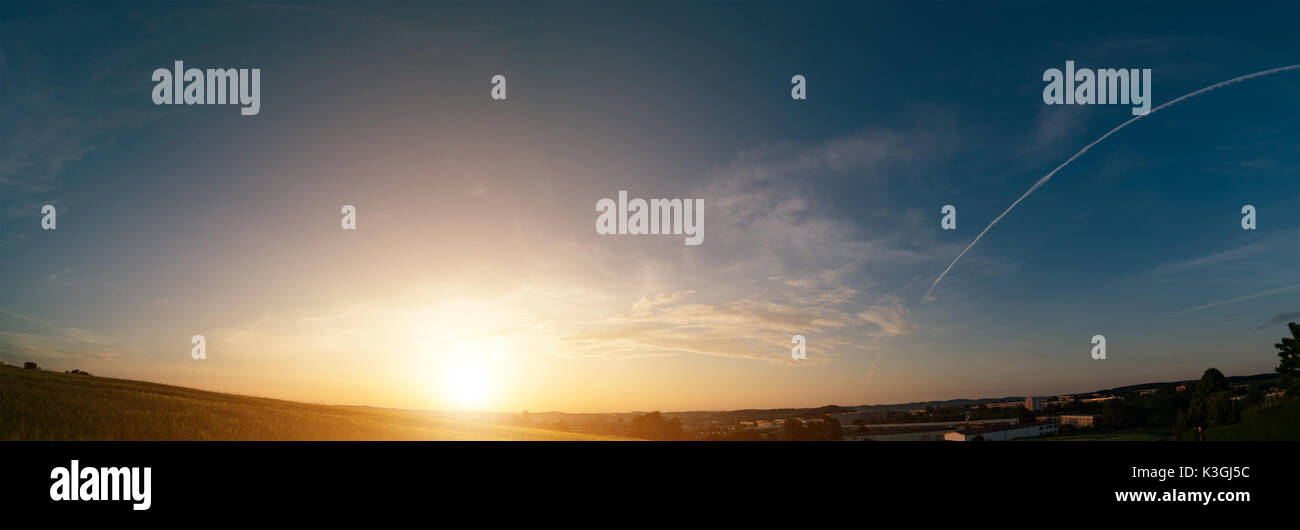 Sunset, sunrise sky panorame Stock Photo