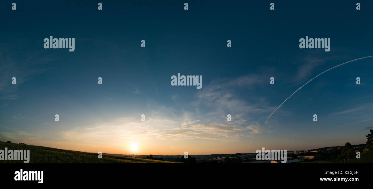 Sunset, sunrise sky panorame Stock Photo