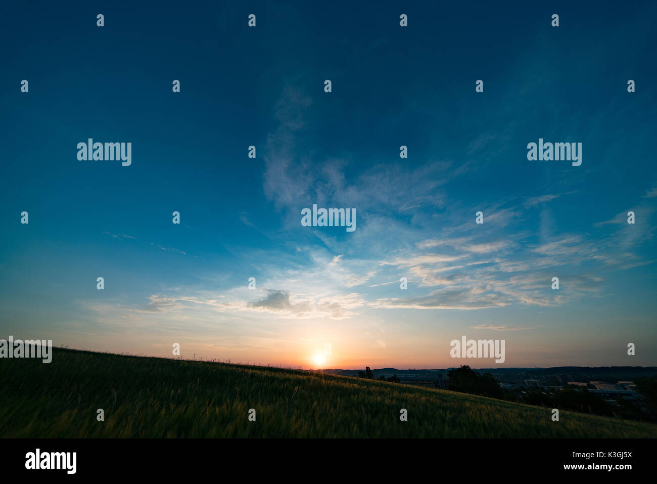 Sunset, sunrise sky panorame Stock Photo