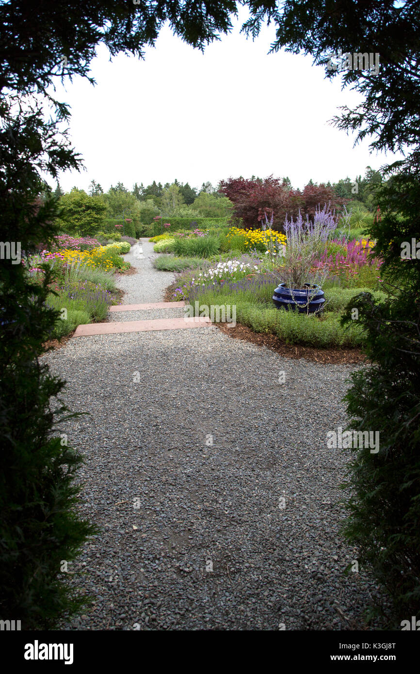 Kingsbrae Garden at St Andrews by-the-Sea in New Brunswick, Canada.The gardens are a popular tourist atraction. Stock Photo