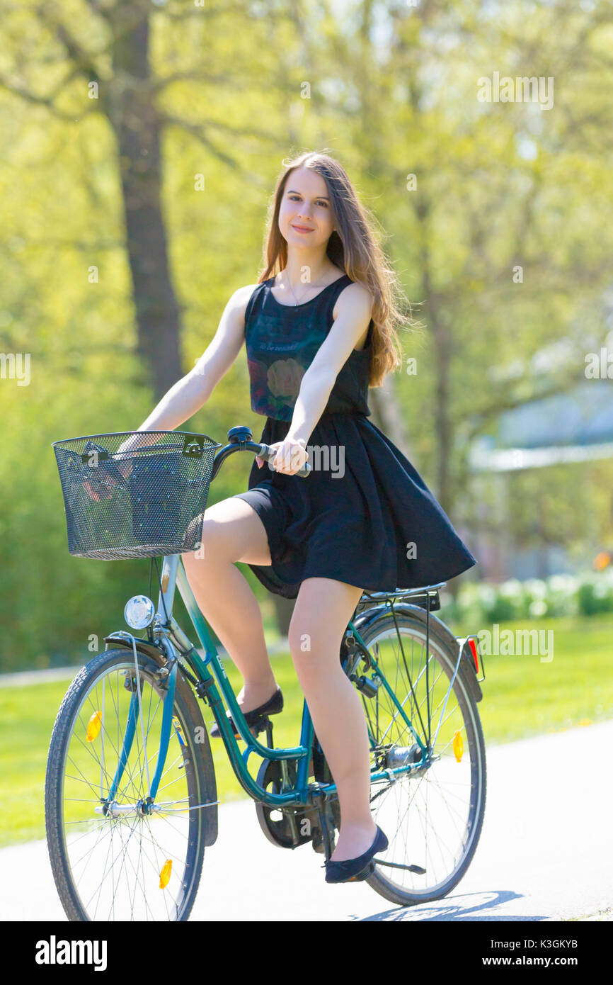 Girl with 2025 bicycle