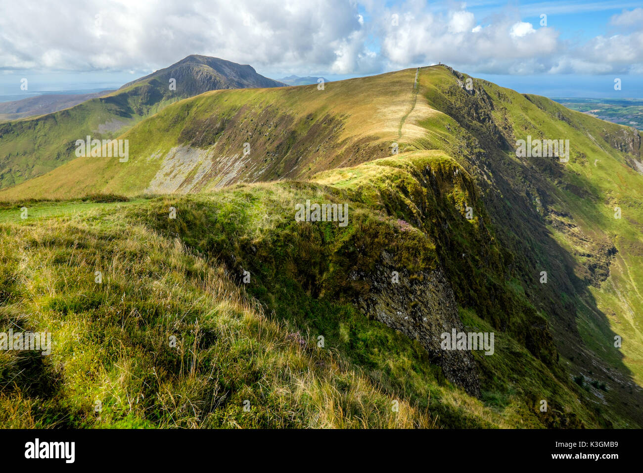 Craig Cwm Silyn and Mynydd Tal-y-mignedd on the Nantle Ridge, Snowdonia, North Wales, UK Stock Photo