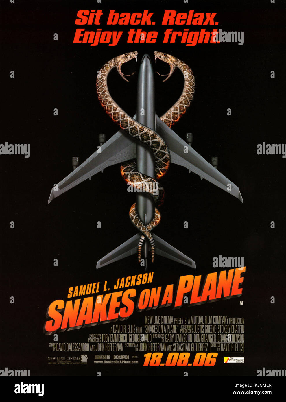 SNAKES ON A PLANE      Date: 2006 Stock Photo