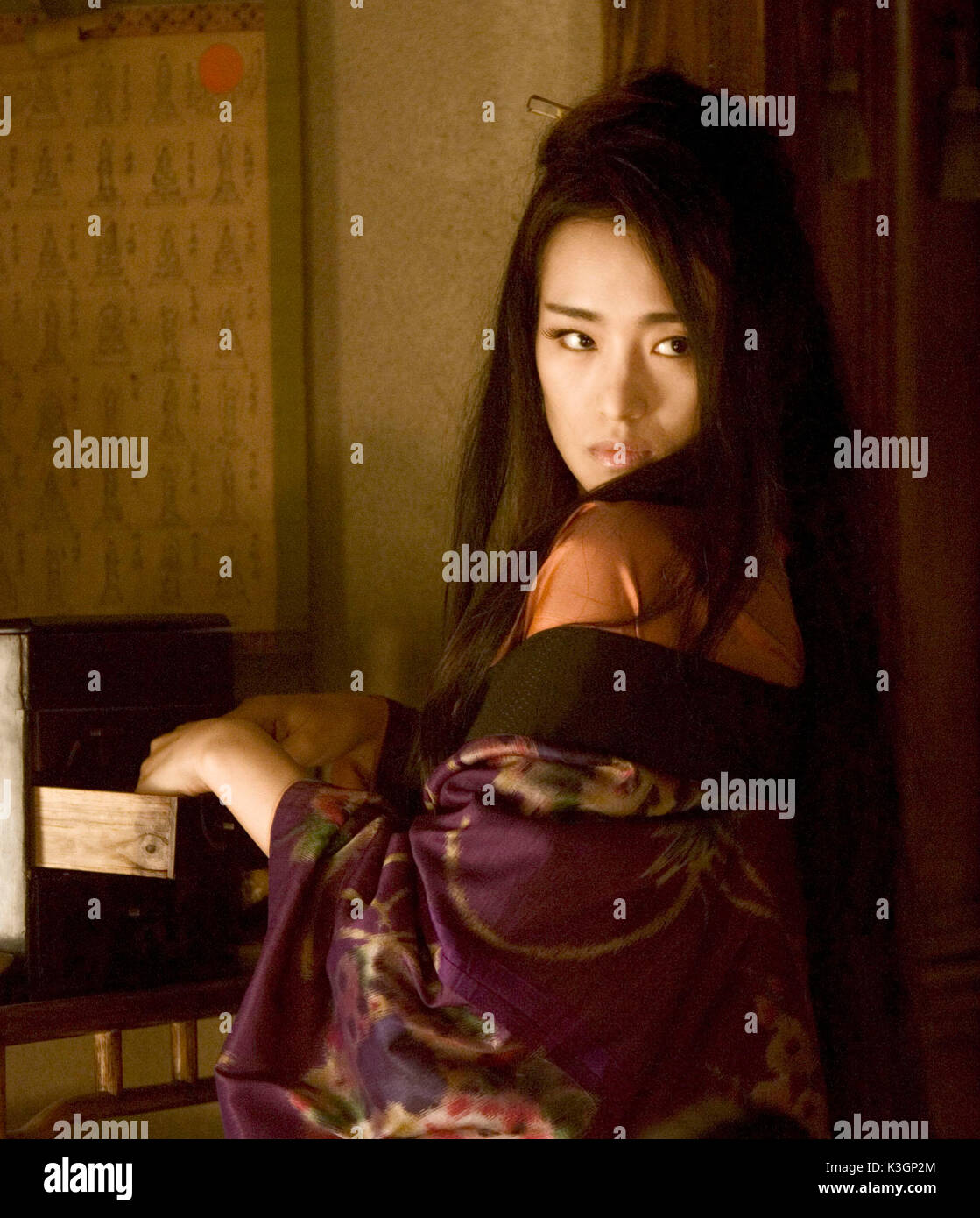 Gong Li as 'Hatsumomo' in Memoirs of a Geisha.   Distributed by Buena Vista International. Stock Photo