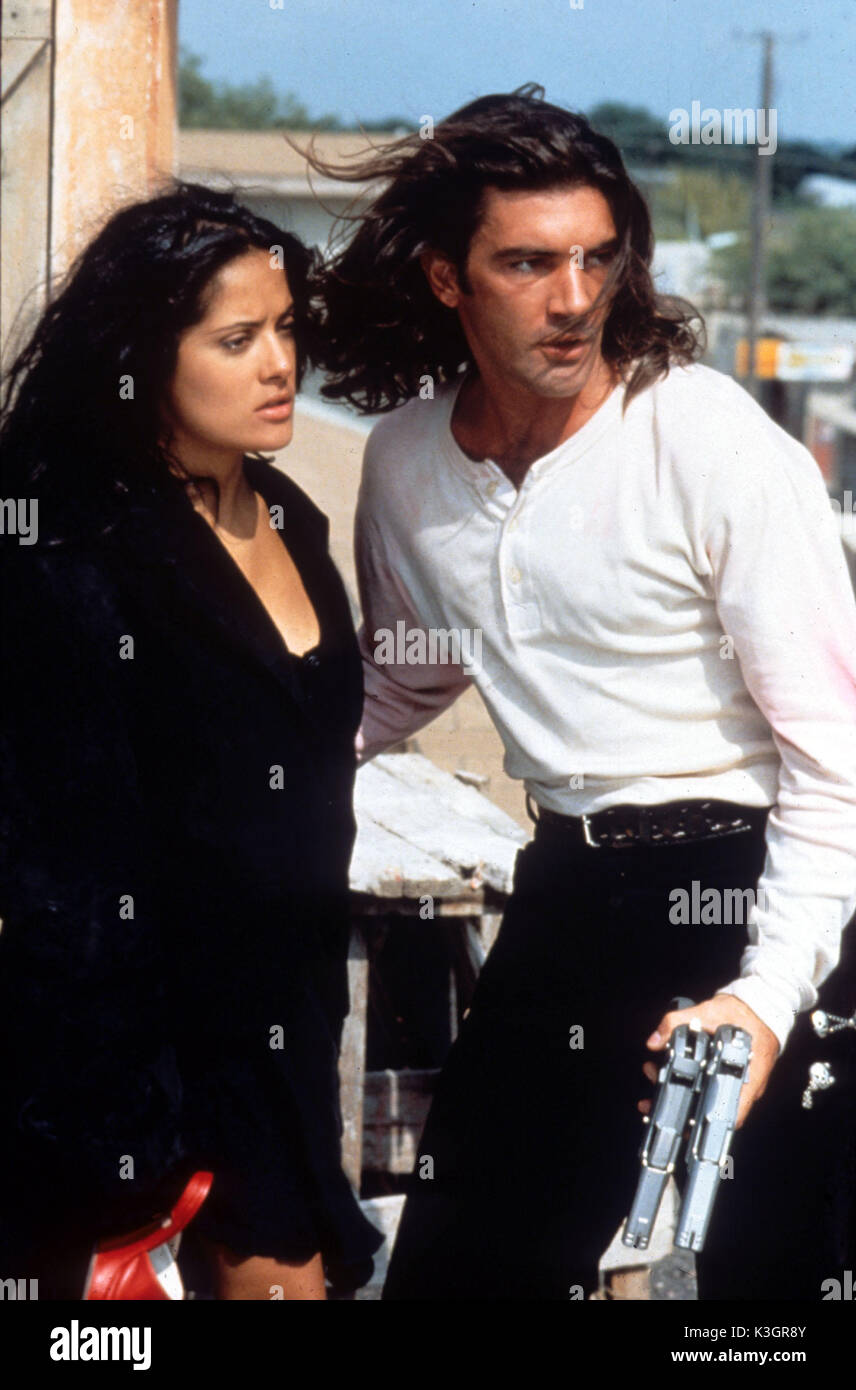 Antonio Banderas on the set of Desperado