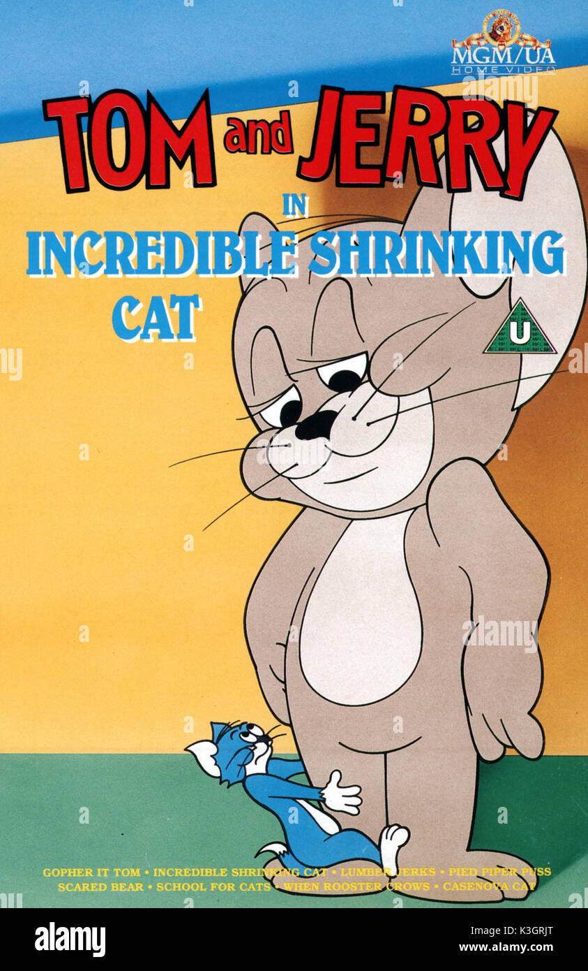 TOM AND JERRY in INCREDIBLE SHRINKING CAT Stock Photo
