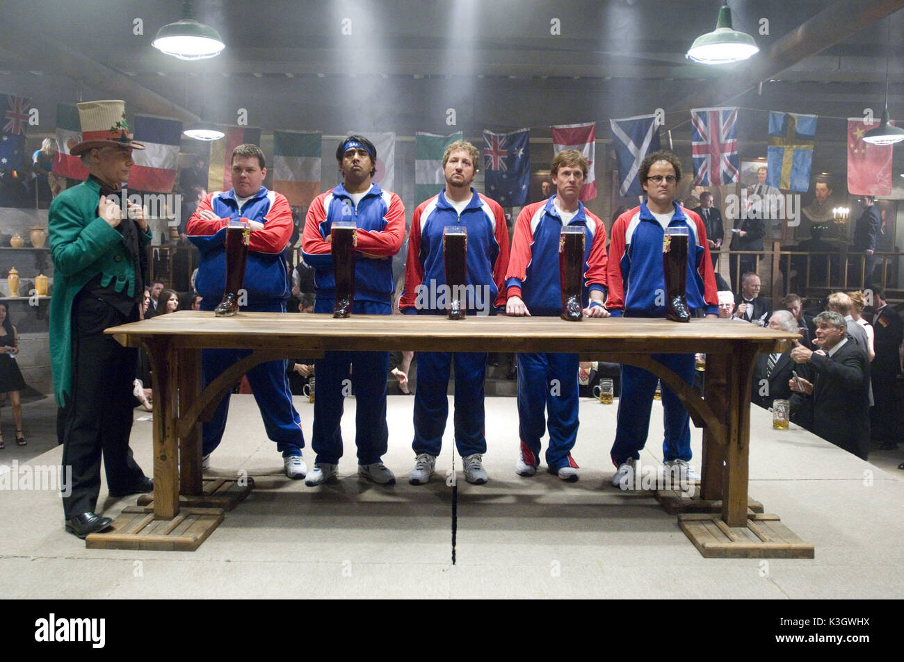 BEERFEST PHILIPPE BRENNINKMEYER as Herr Referee stands at the end of