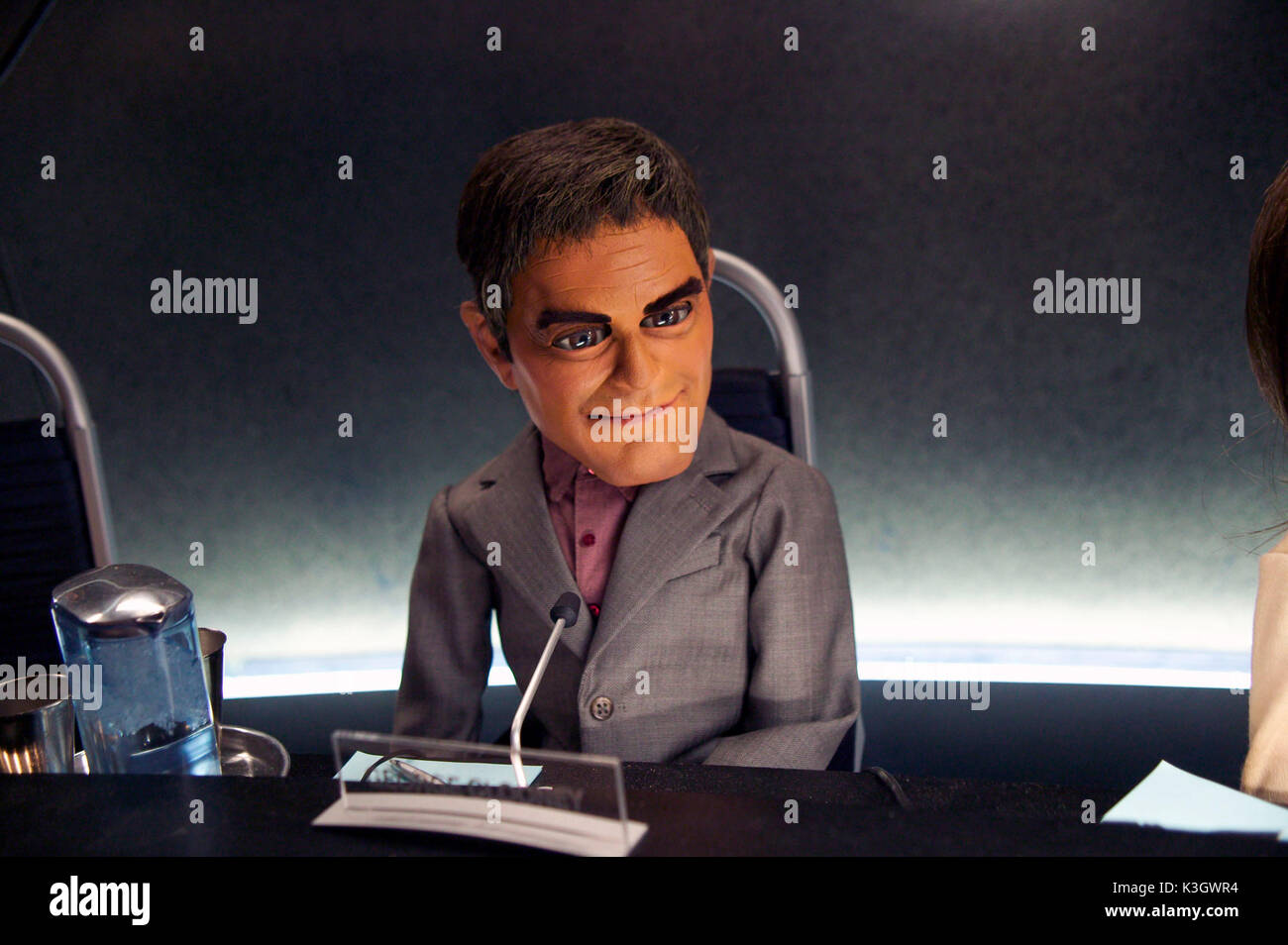 TEAM AMERICA WORLD POLICE CLOONEY puppet Date 2004 Stock Photo