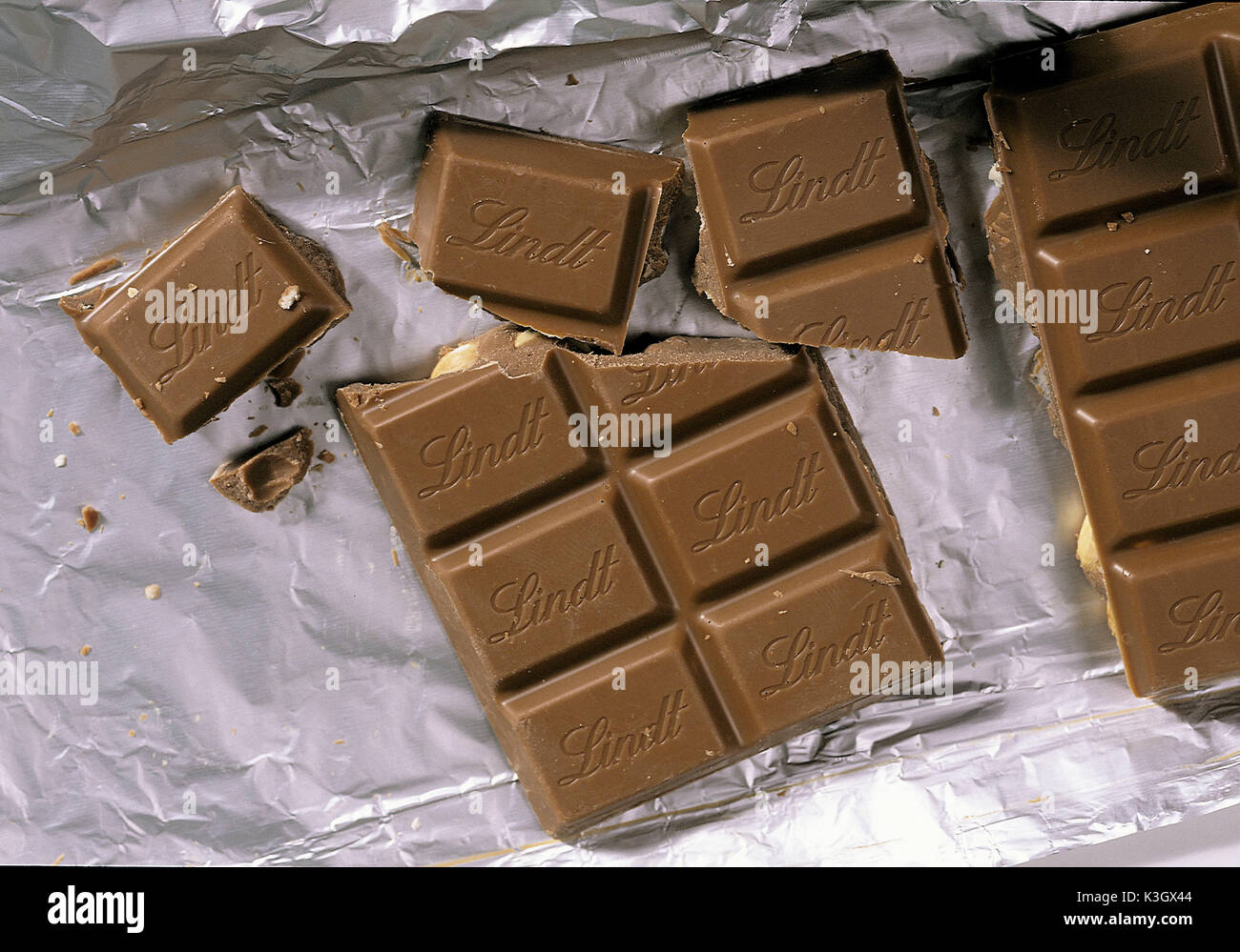 Chocolate in pieces Stock Photo