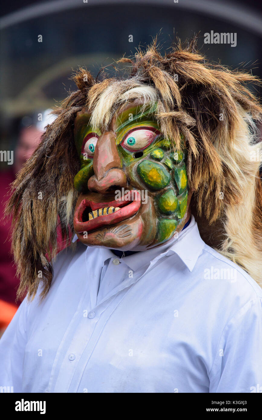 carnival procession on the high street of Bad Hindelang on carnival ...