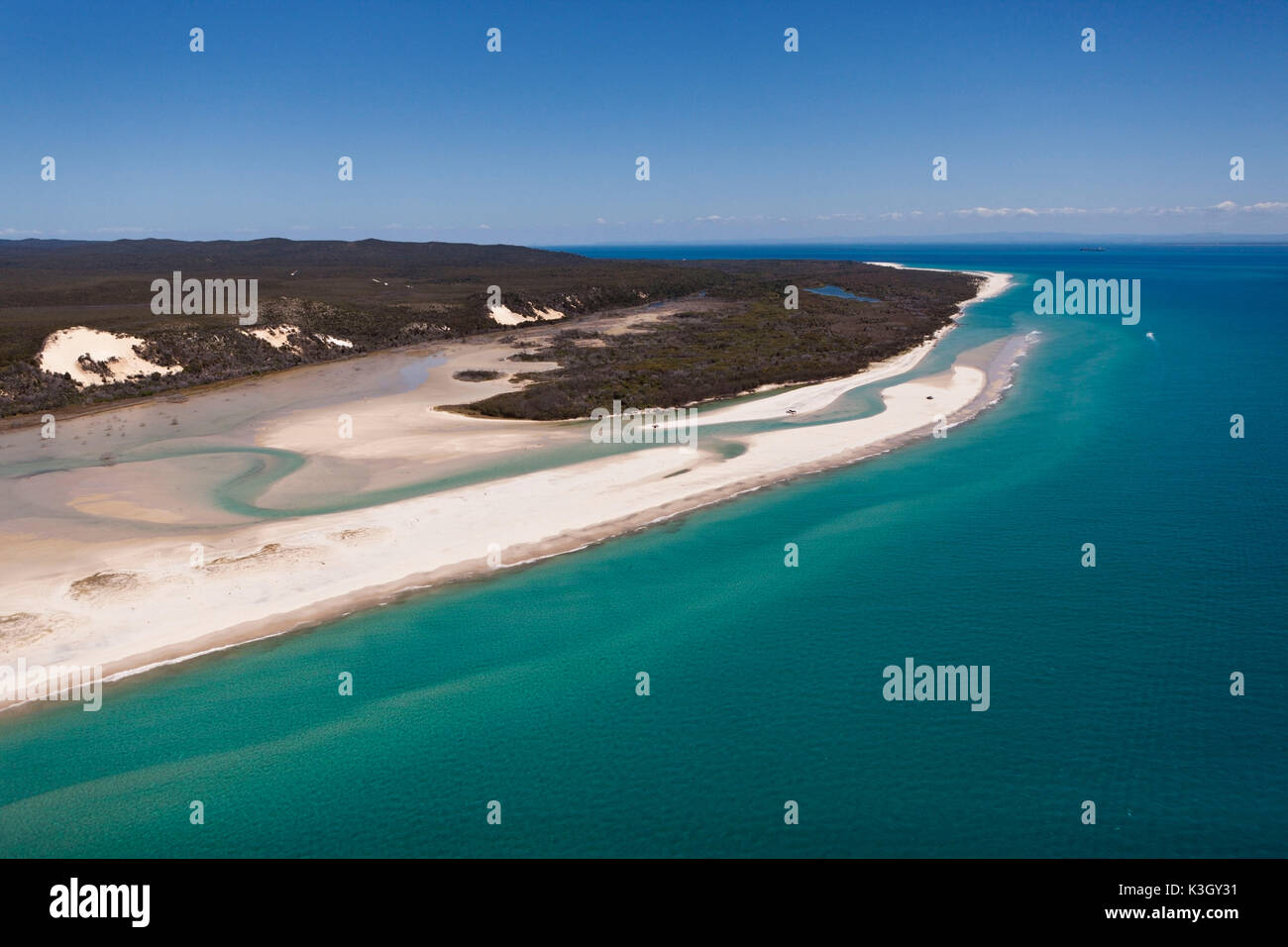 Aerial View Of Moreton Island Brisbane Australia Stock Photo Alamy