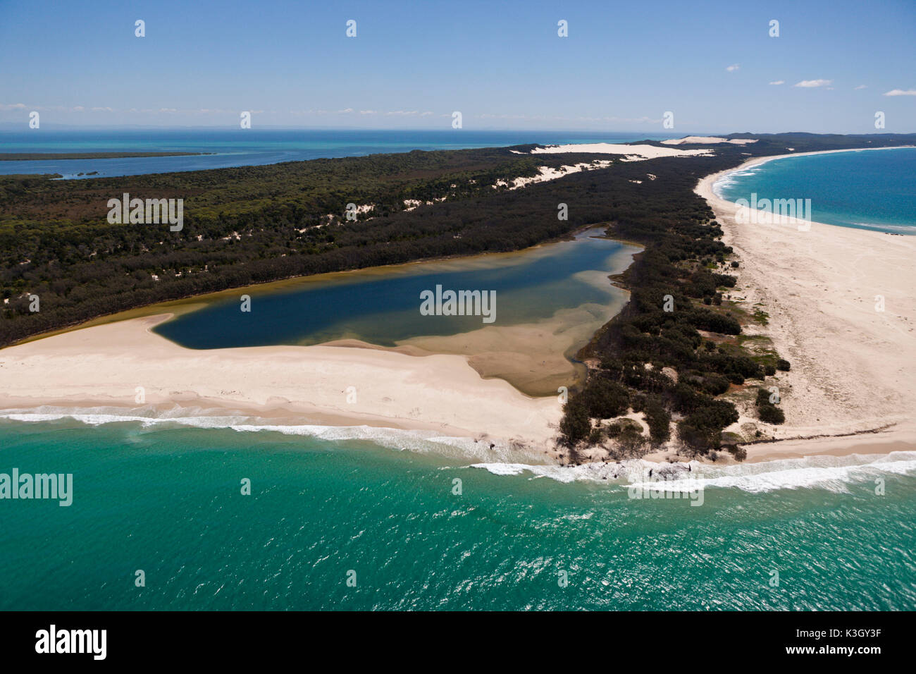Aerial View of Moreton Island, Brisbane, Australia Stock Photo - Alamy