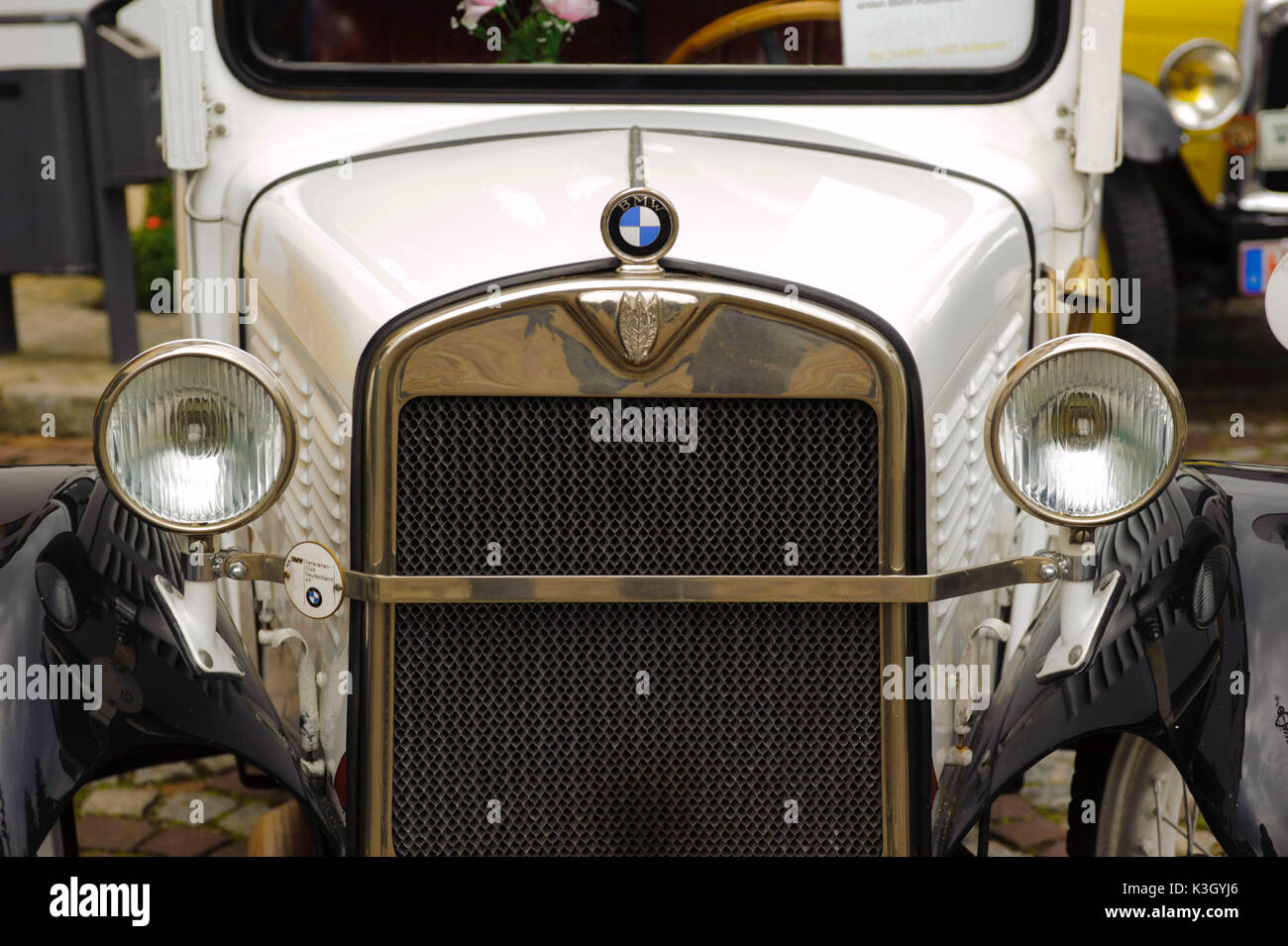 Old-timer rally 'Herkomer contention' in Landsberg in Lech for at least 80 year-old cars, here close BMW Dixi, year of manufacture in 1919 Stock Photo