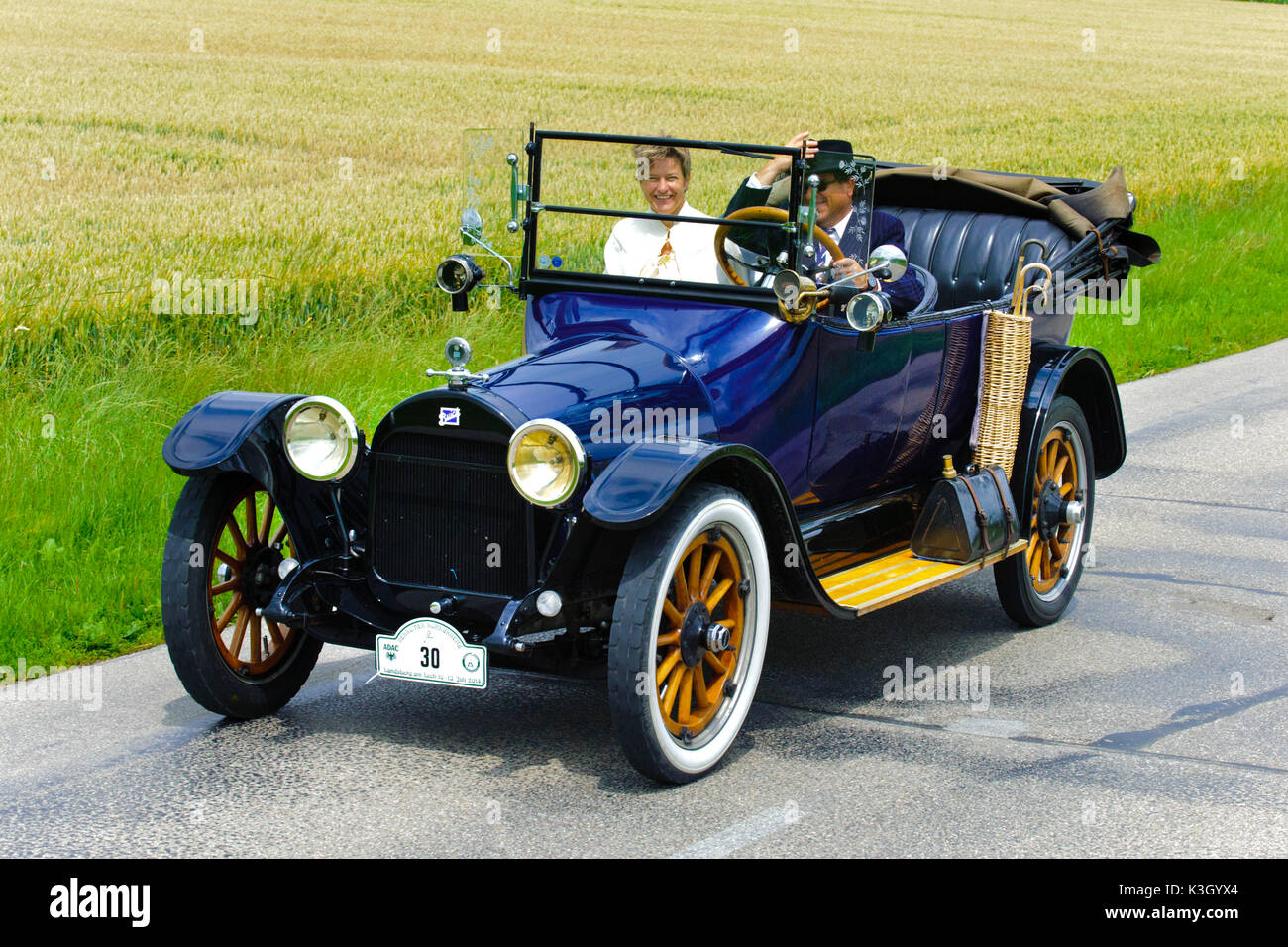 Old-timer rally 'Herkomer contention' in Landsberg in Lech for at least 80 year-old cars, here close Buick 45 D, year of manufacture in 1915 Stock Photo