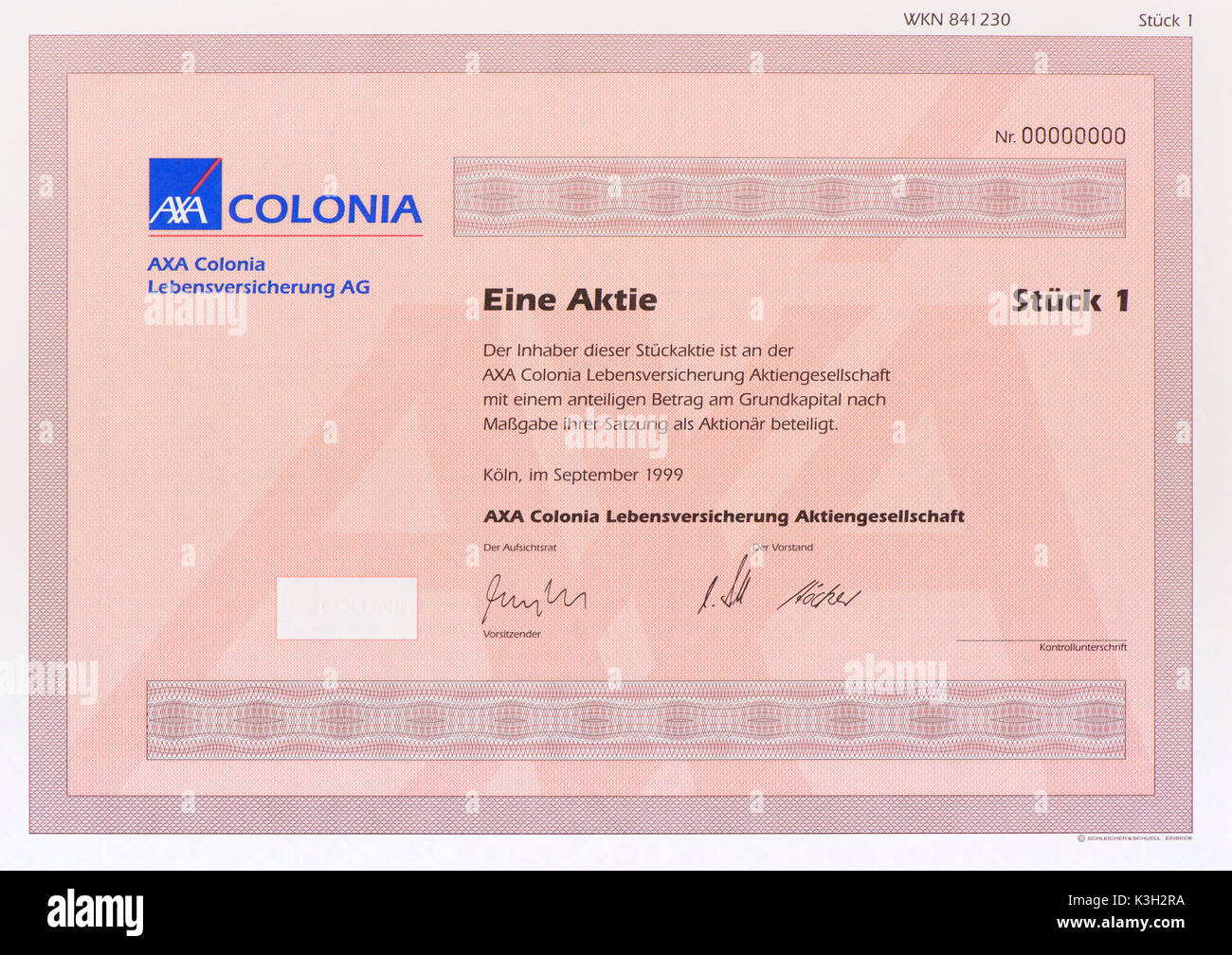 Stock of the company AXA Colonia Stock Photo