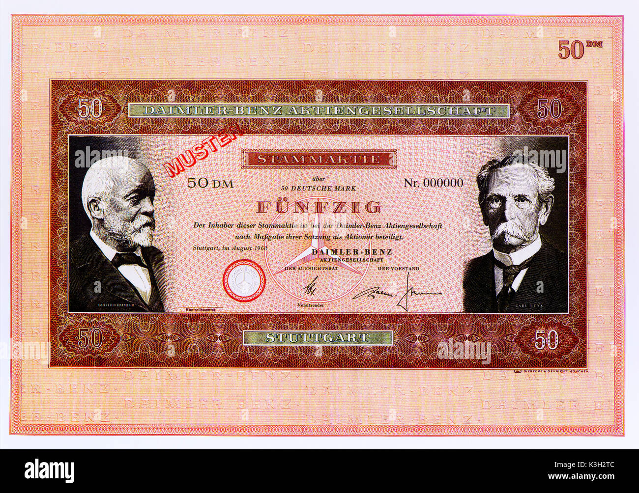 Stock Of The Company Daimler Benz Stock Photo Alamy
