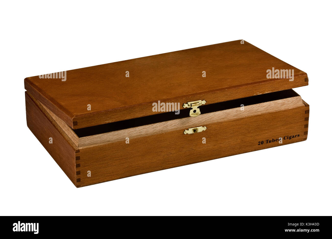 An open cigar humidor Stock Photo Alamy