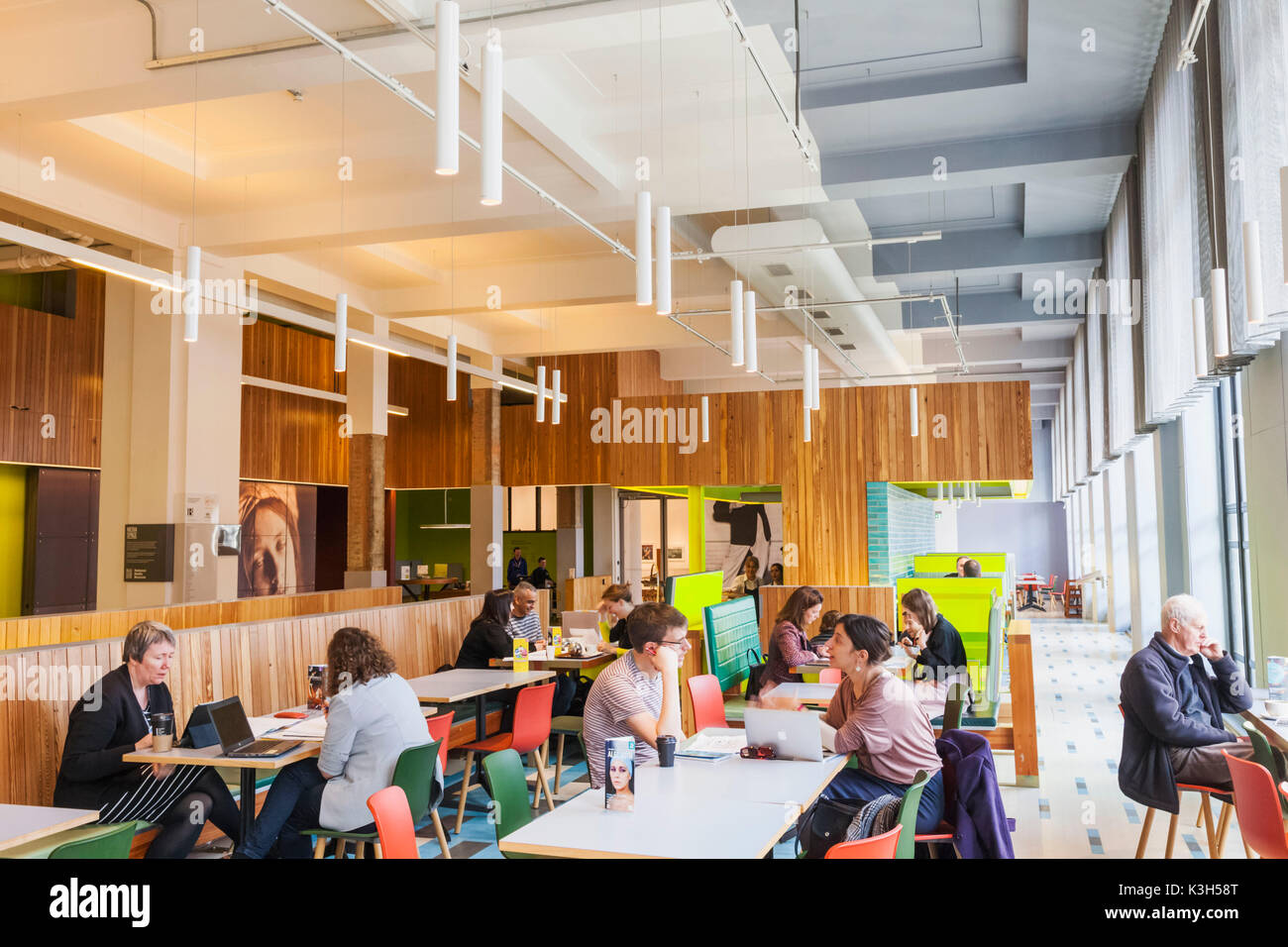 England, London, Kensington, Science Museum, Media Space Cafe Stock